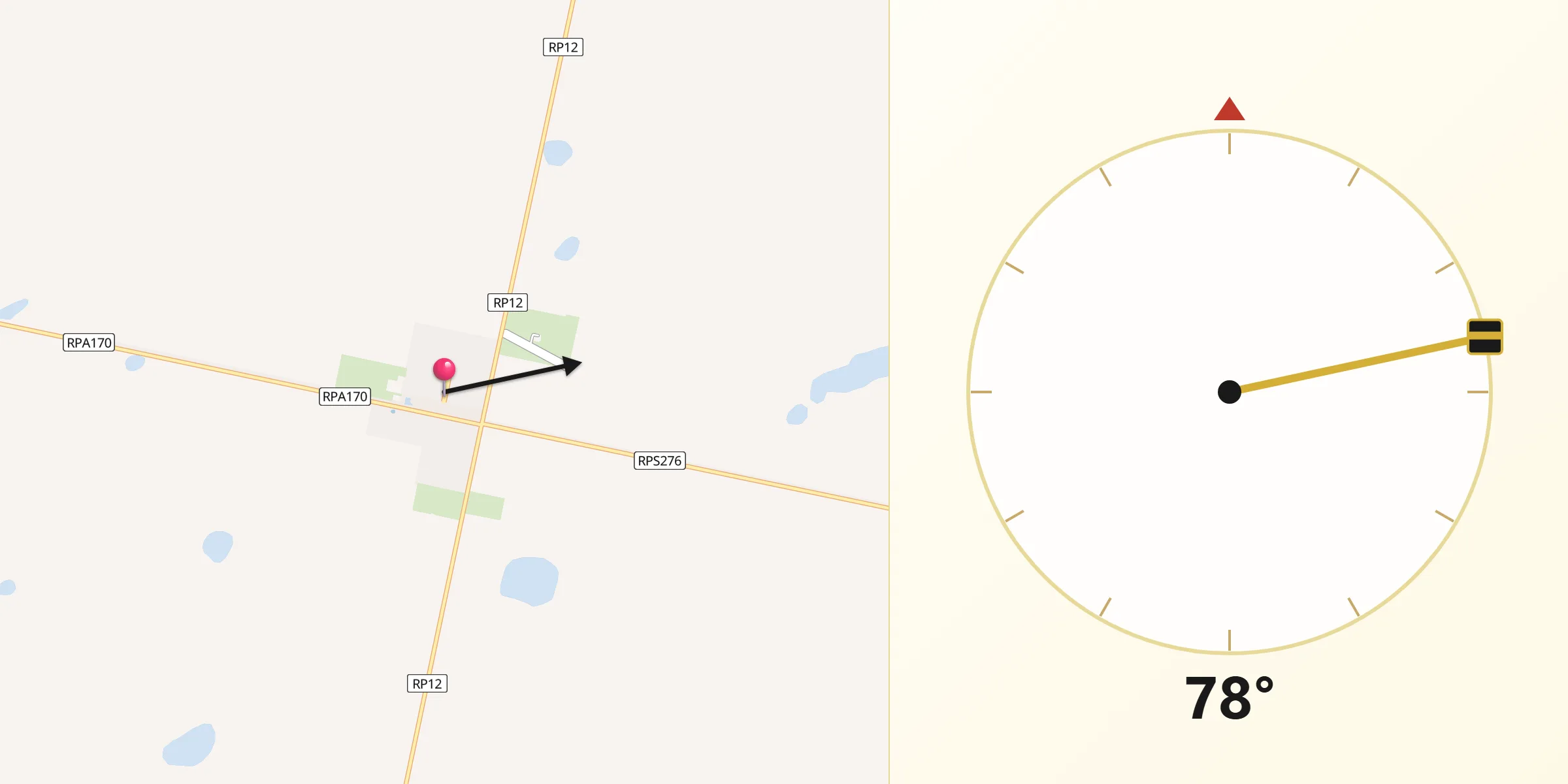 Dirección de la Qibla desde Cavanagh