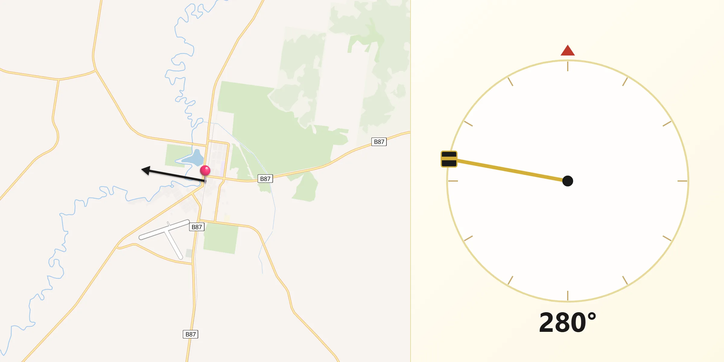 Qibla Direction from Hillston