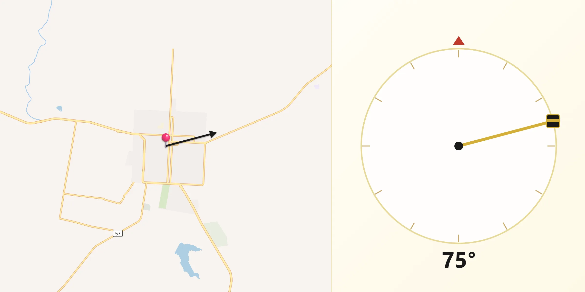 Dirección de la Qibla desde Trinidad