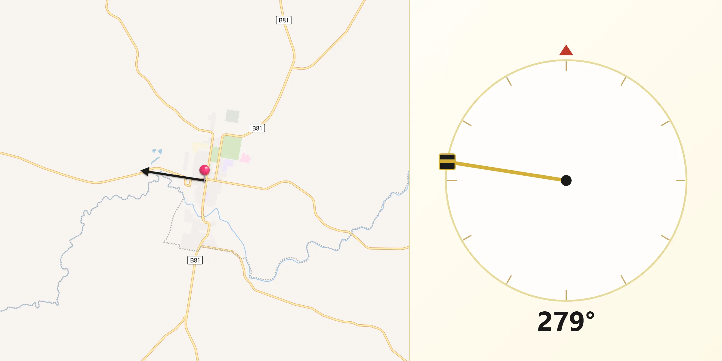 Qibla Direction from Canowindra