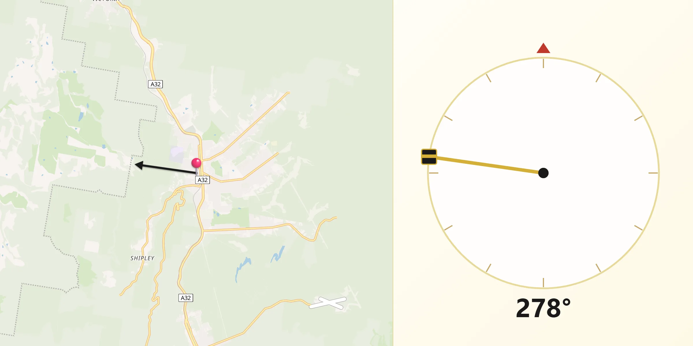 Qibla Direction from Blackheath