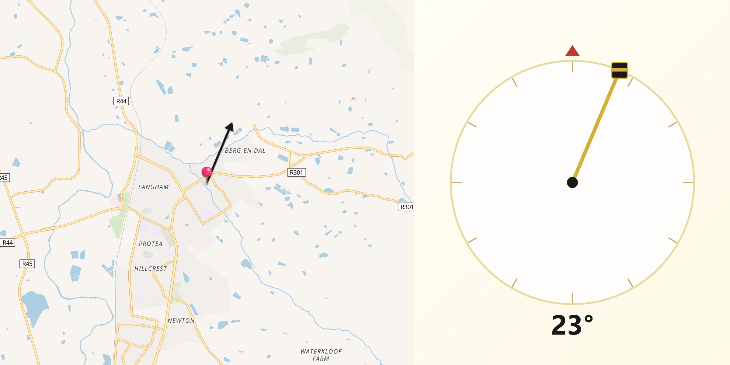 Qibla Direction from Wellington