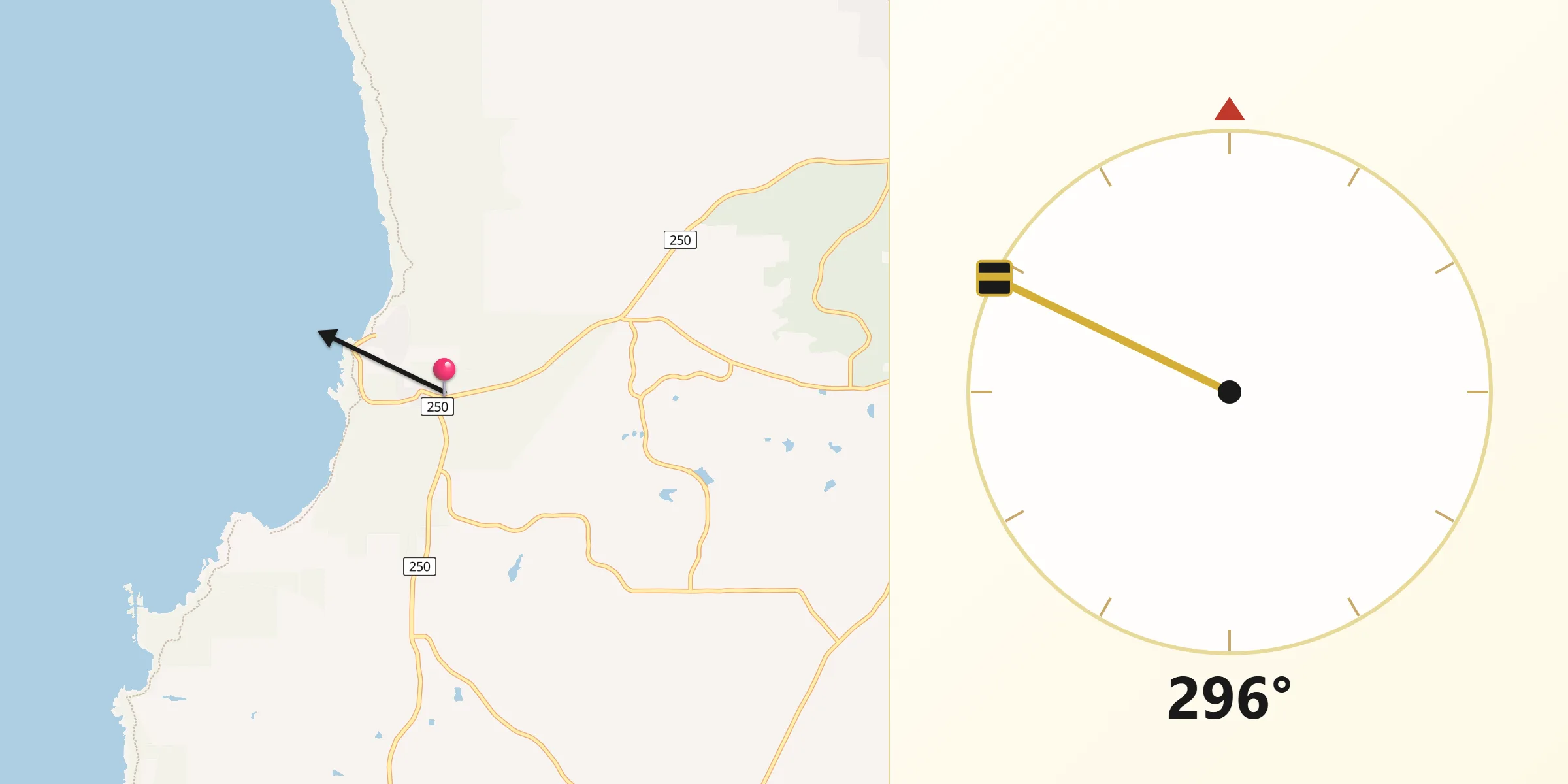 Qibla Direction from Yallingup