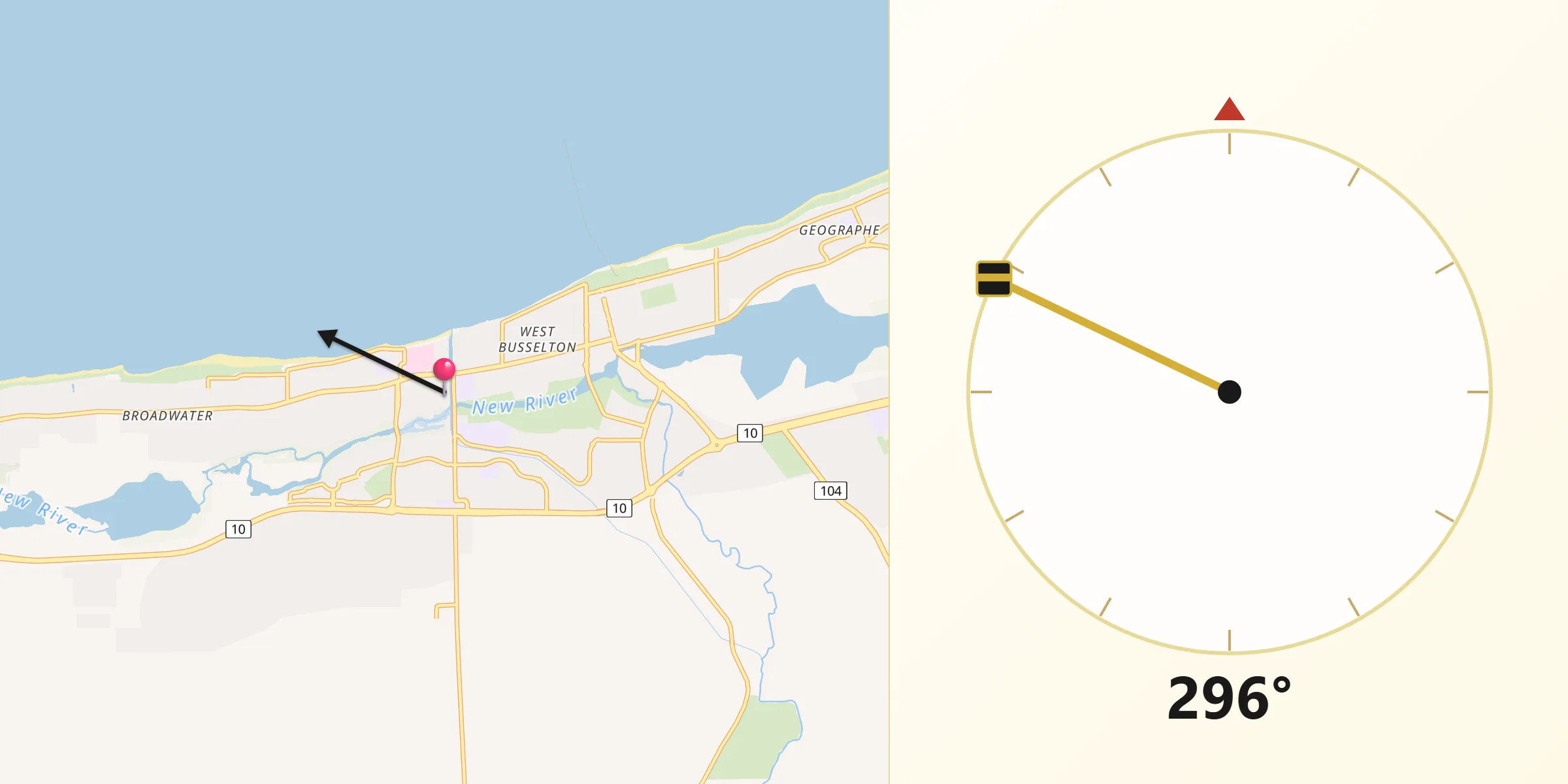 Qibla Direction from West Busselton