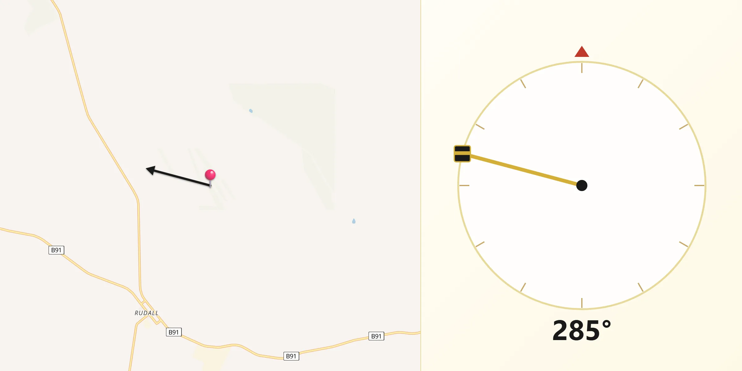 Qibla Direction from Cleve