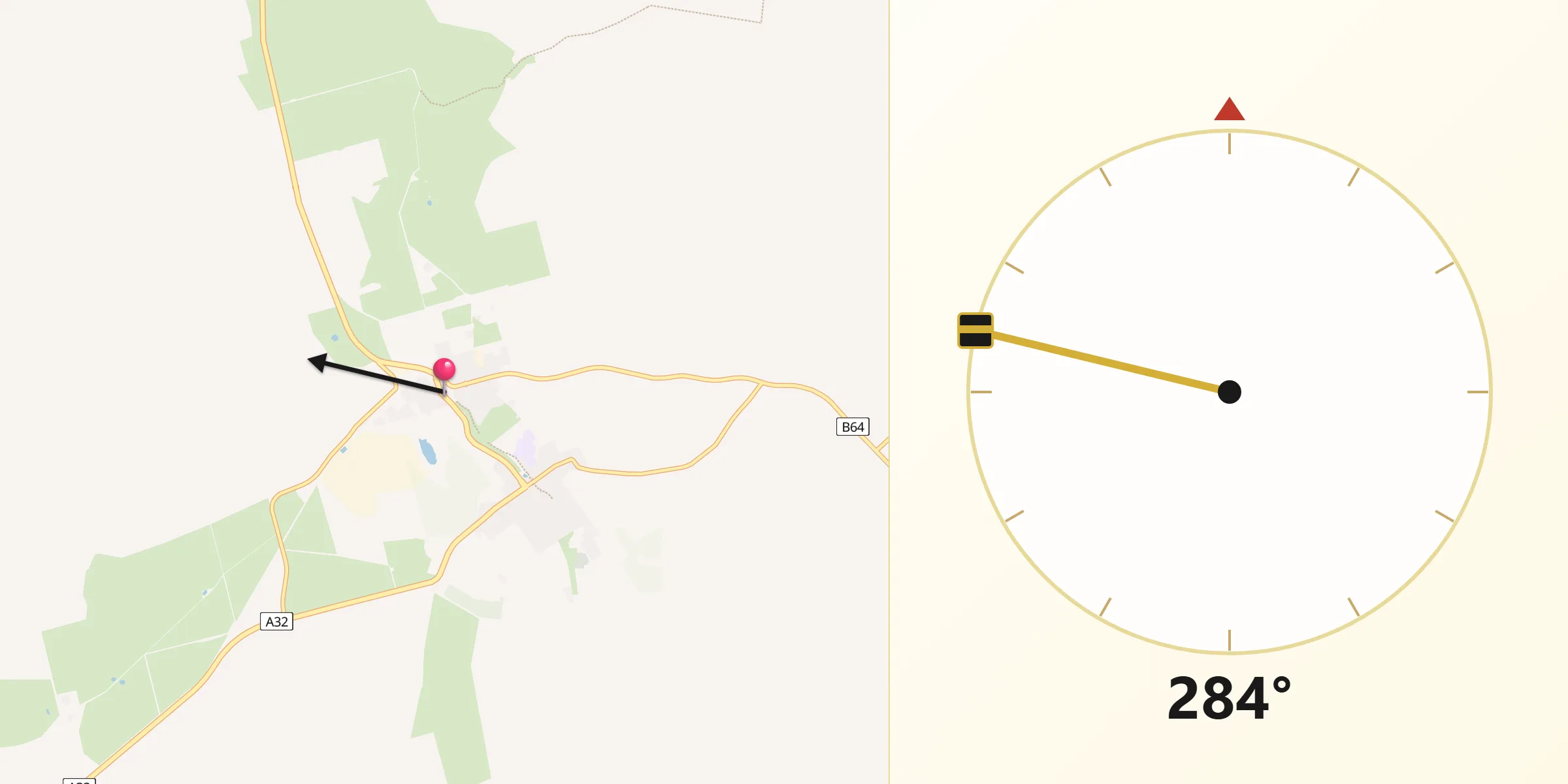 Qibla Direction from Burra