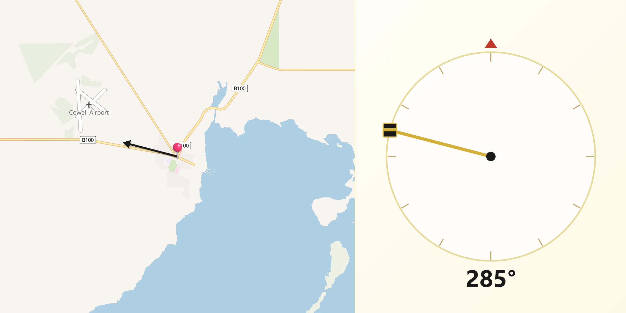 Qibla Direction from Cowell