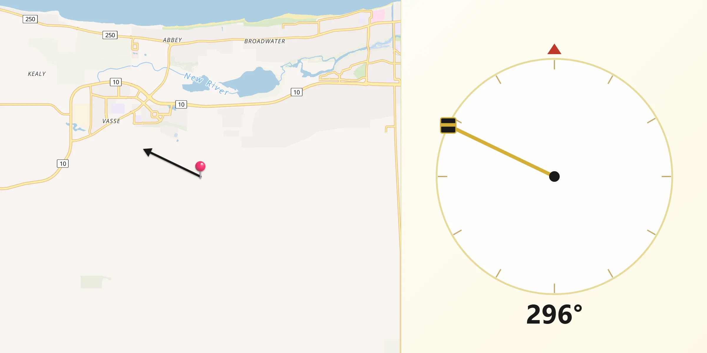 Qibla Direction from Vasse