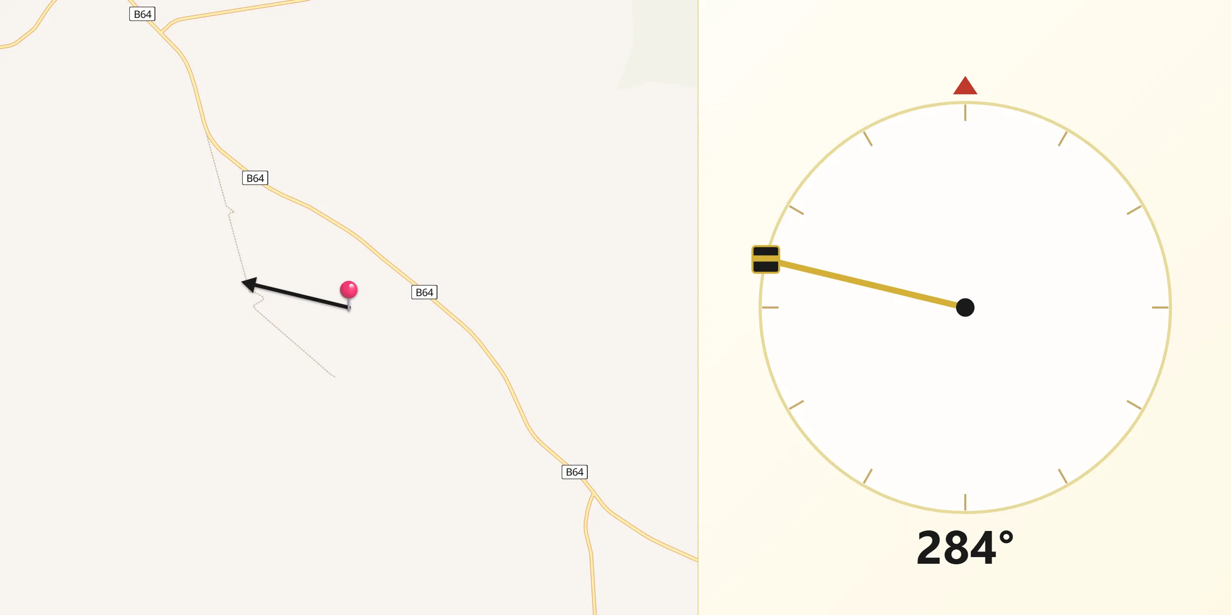 Qibla Direction from Goyder