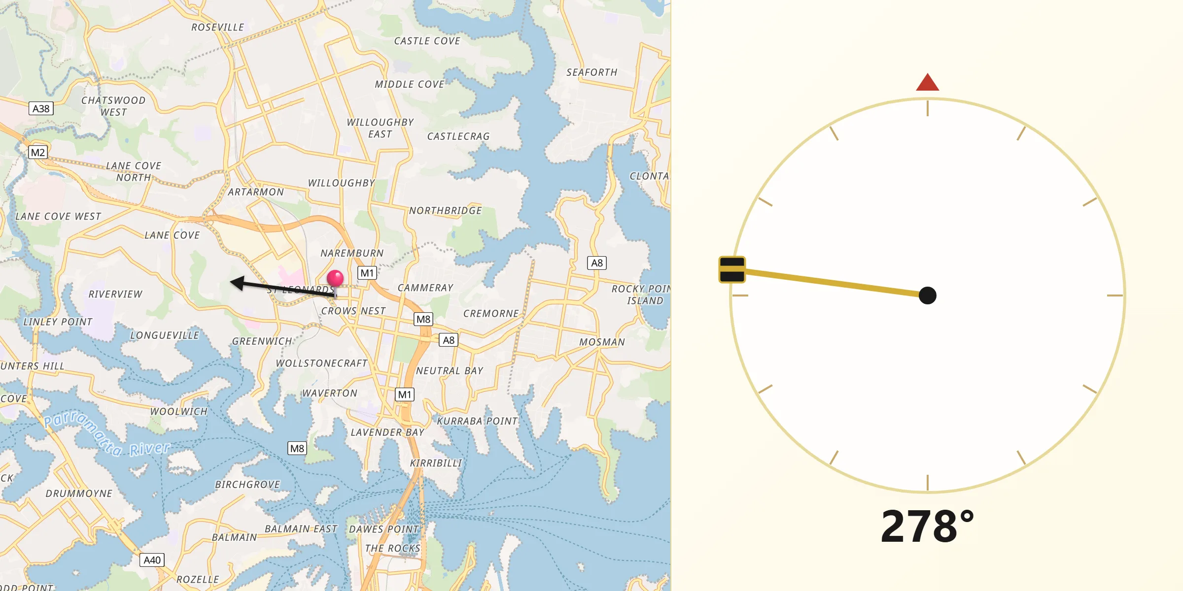 Qibla Direction from St Leonards
