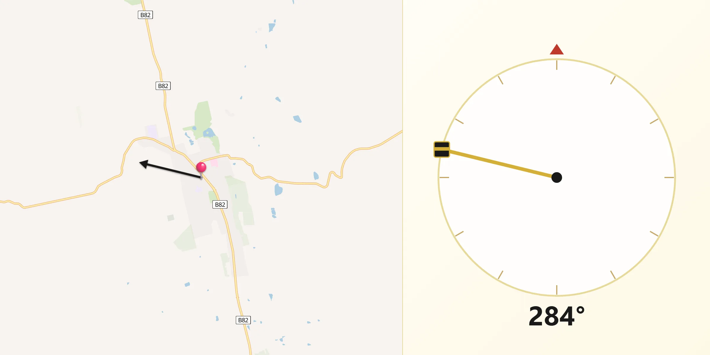 Qibla Direction from Clare