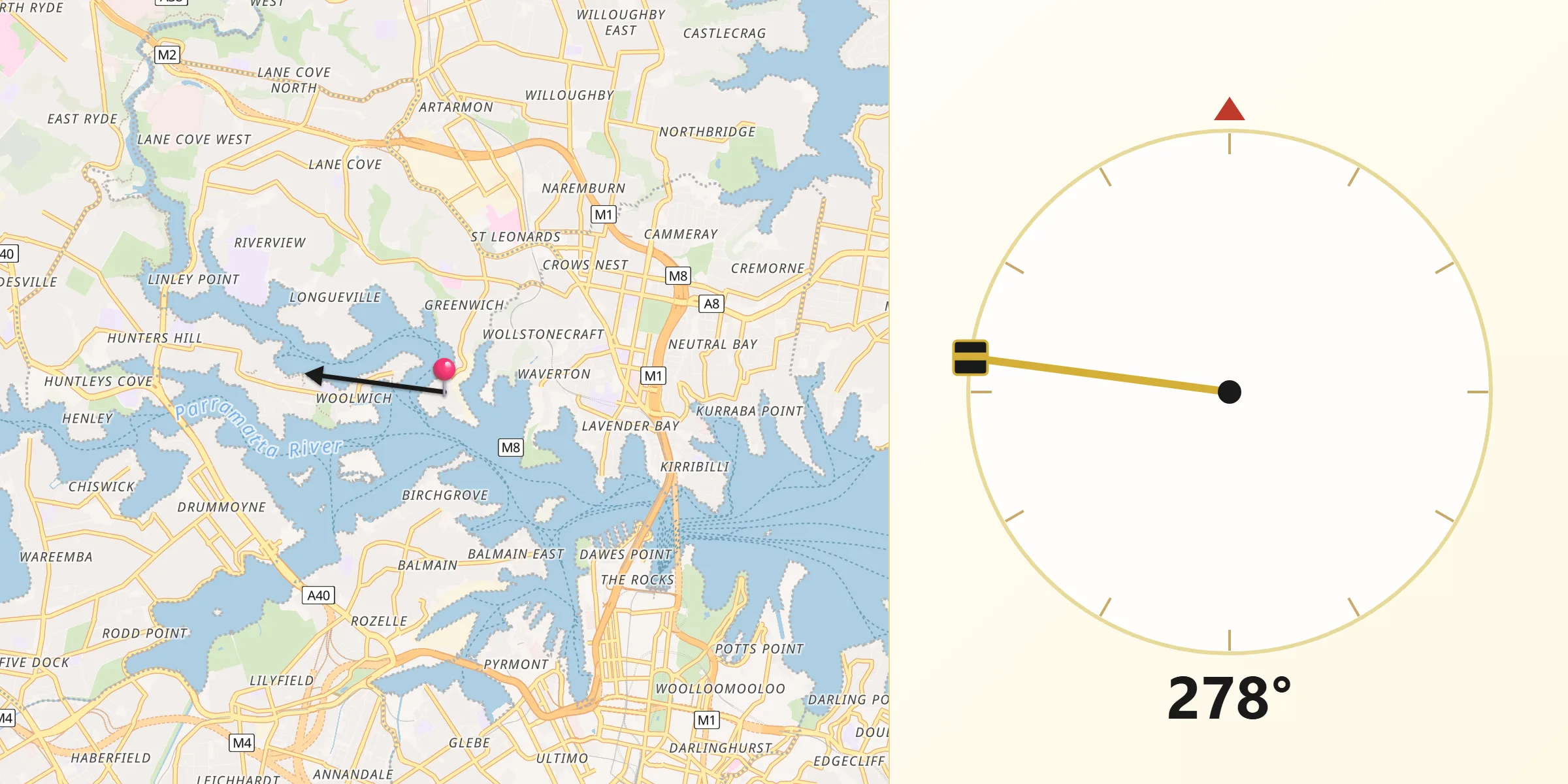 Qibla Direction from Greenwich