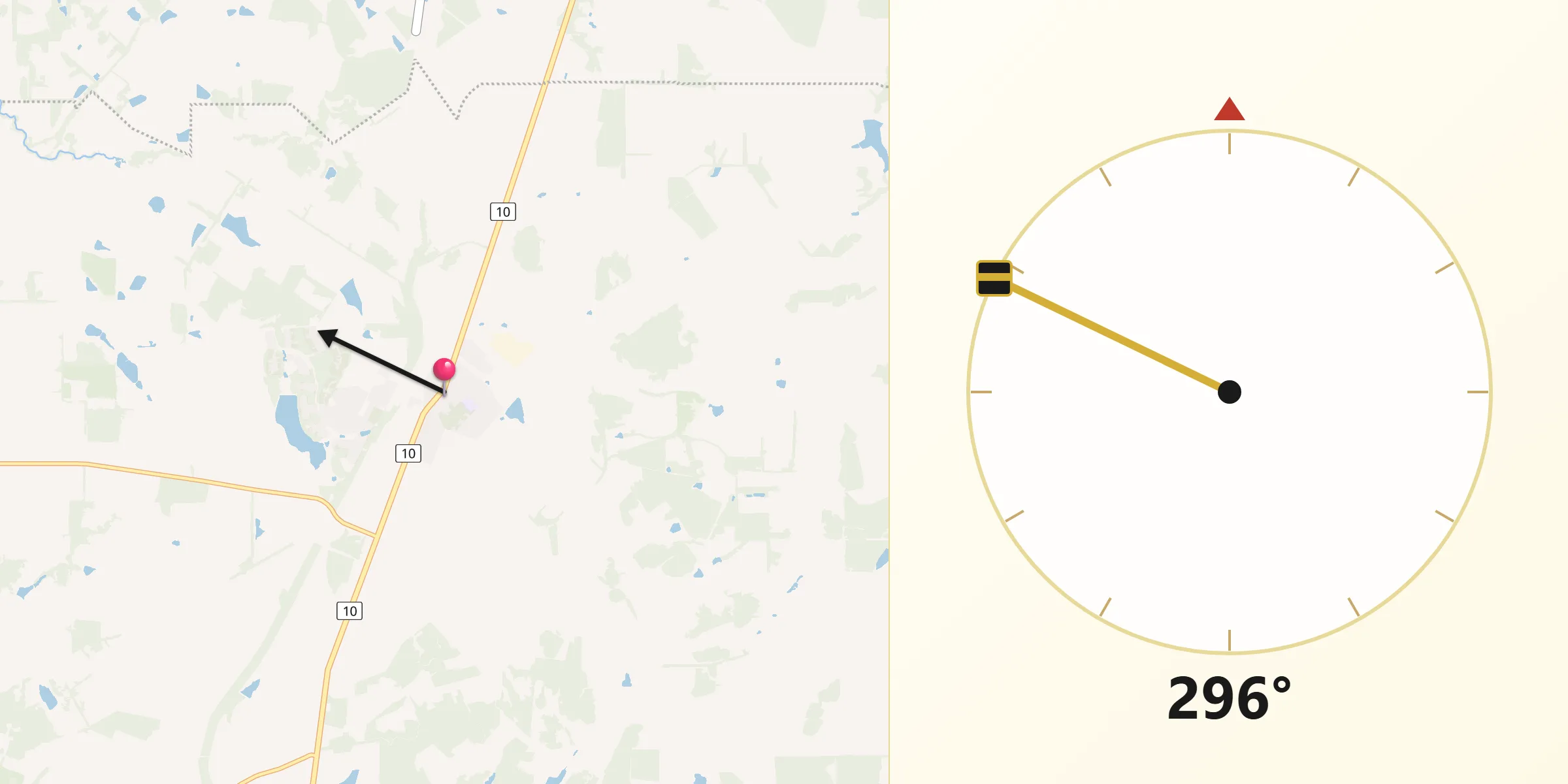 Qibla Direction from Cowaramup