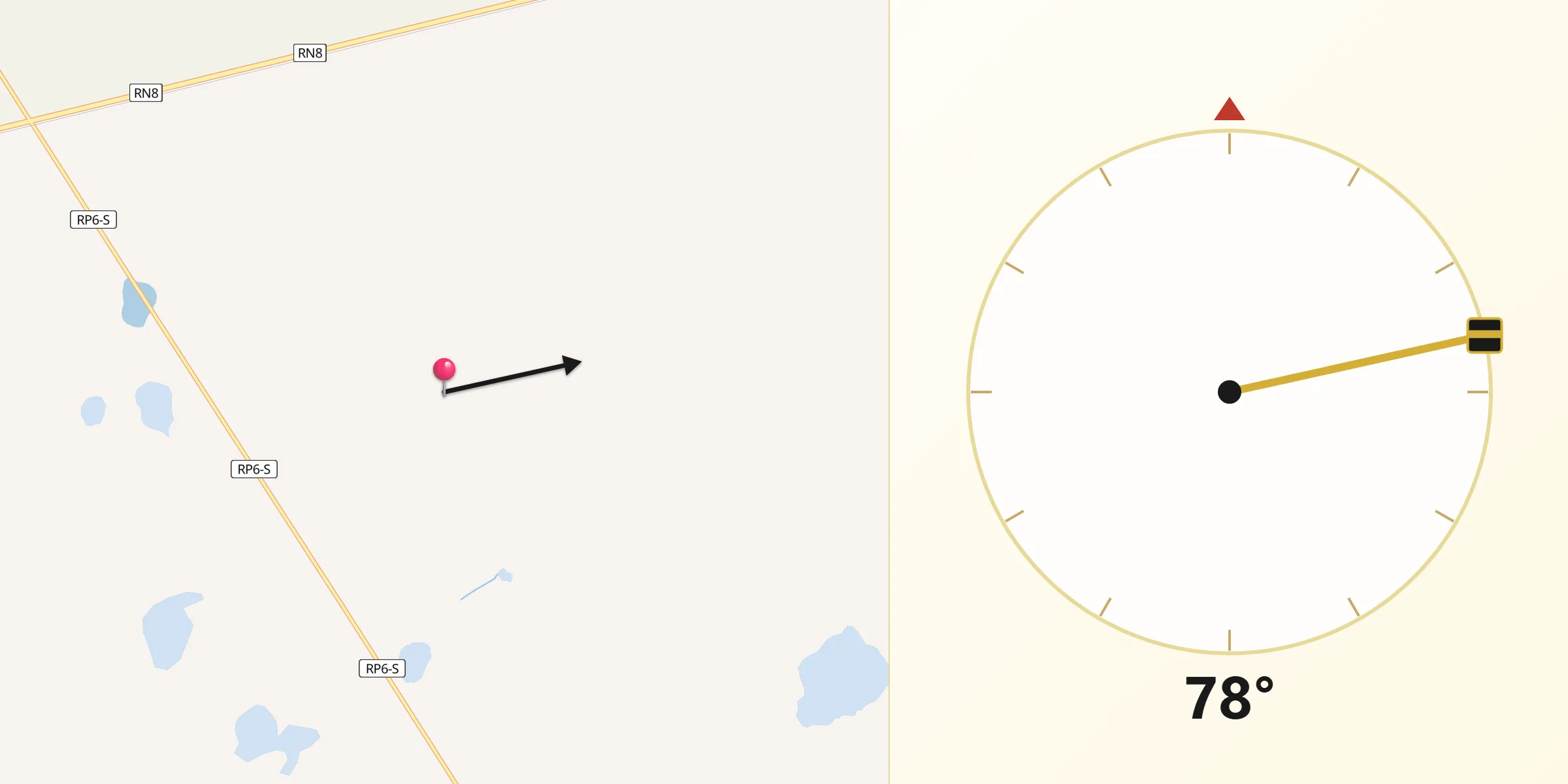 Dirección de la Qibla desde Colón