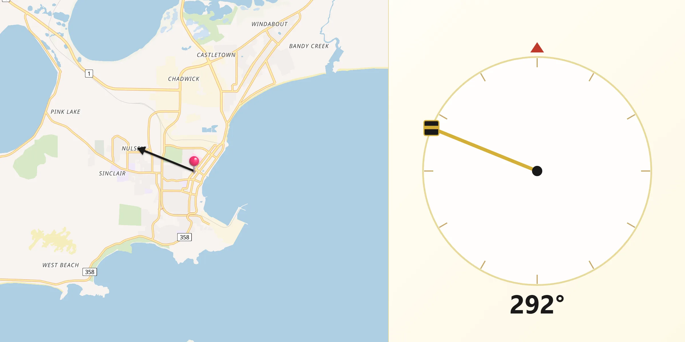 Qibla Direction from Esperance