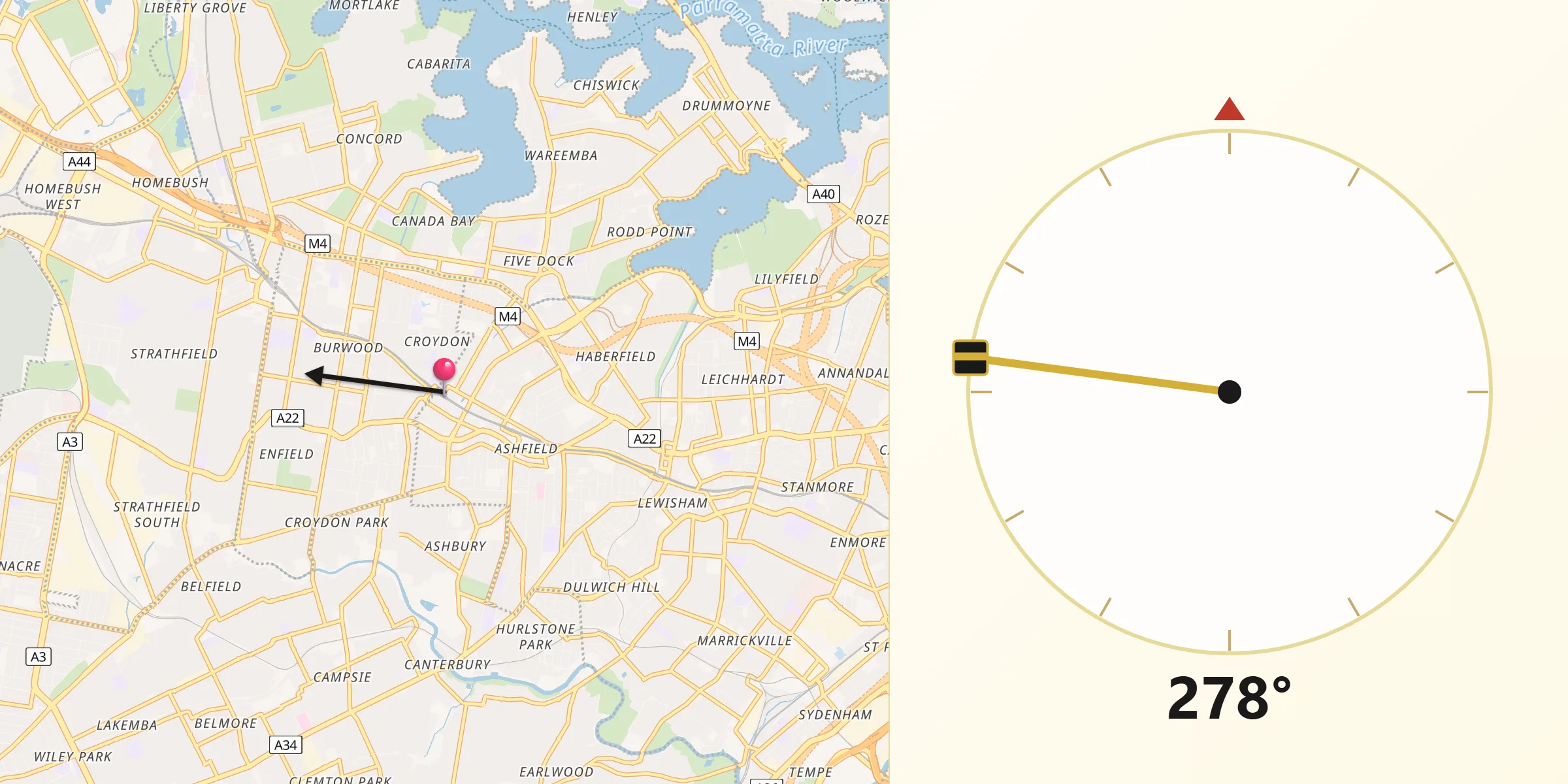 Qibla Direction from Croydon