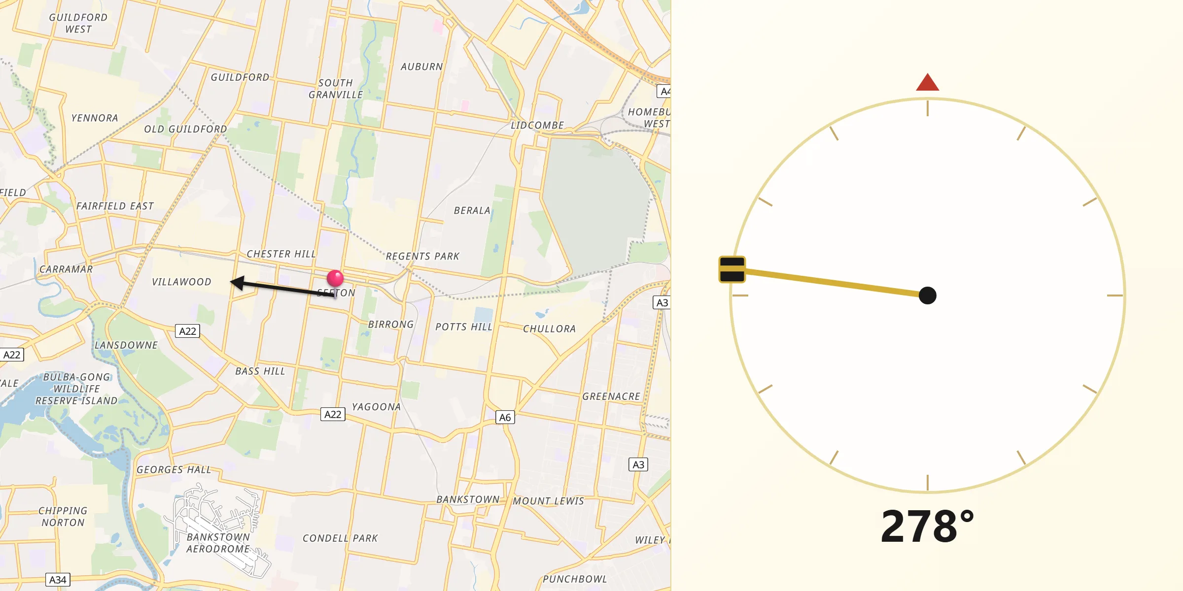 Qibla Direction from Sefton