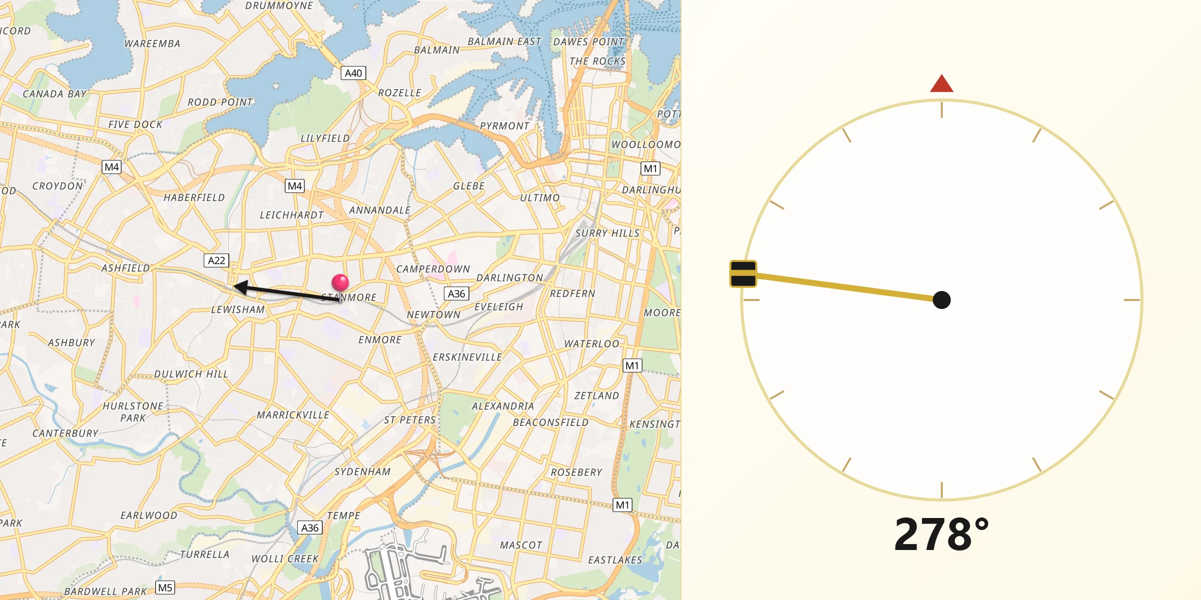 Qibla Direction from Stanmore