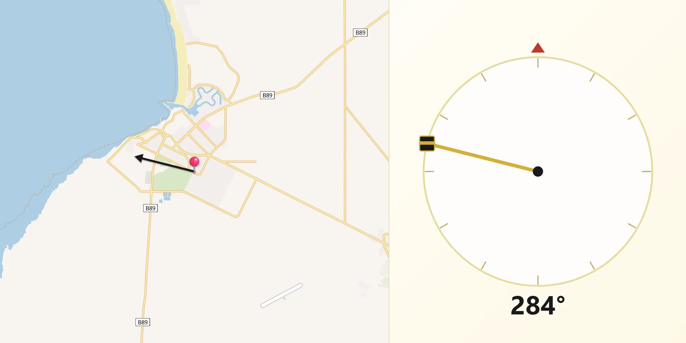 Qibla Direction from Wallaroo