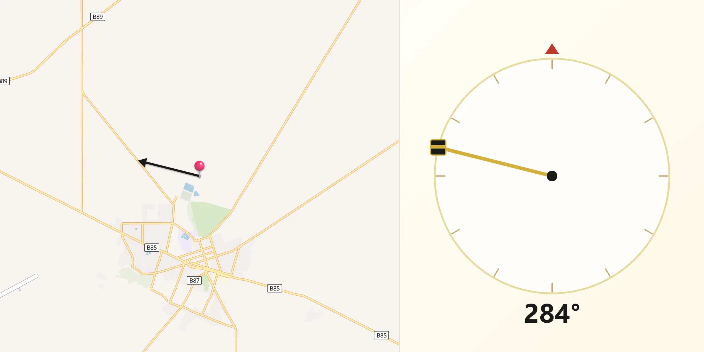 Qibla Direction from Copper Coast
