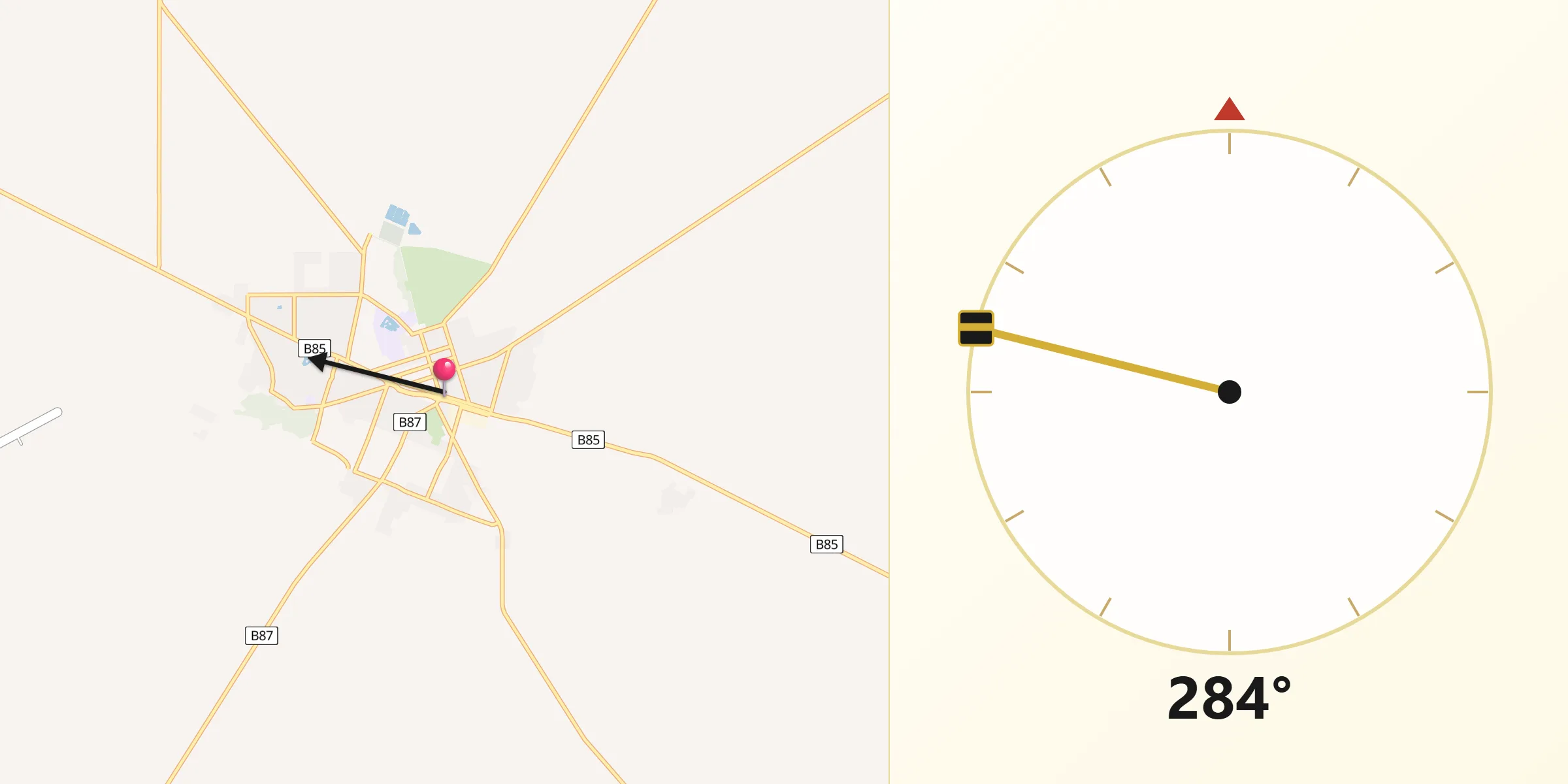 Qibla Direction from Kadina