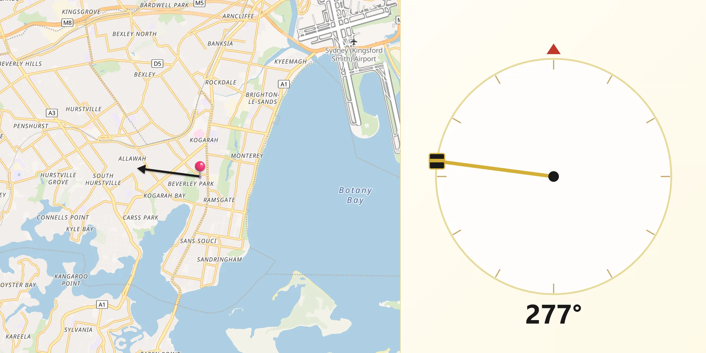 Qibla Direction from Beverley Park