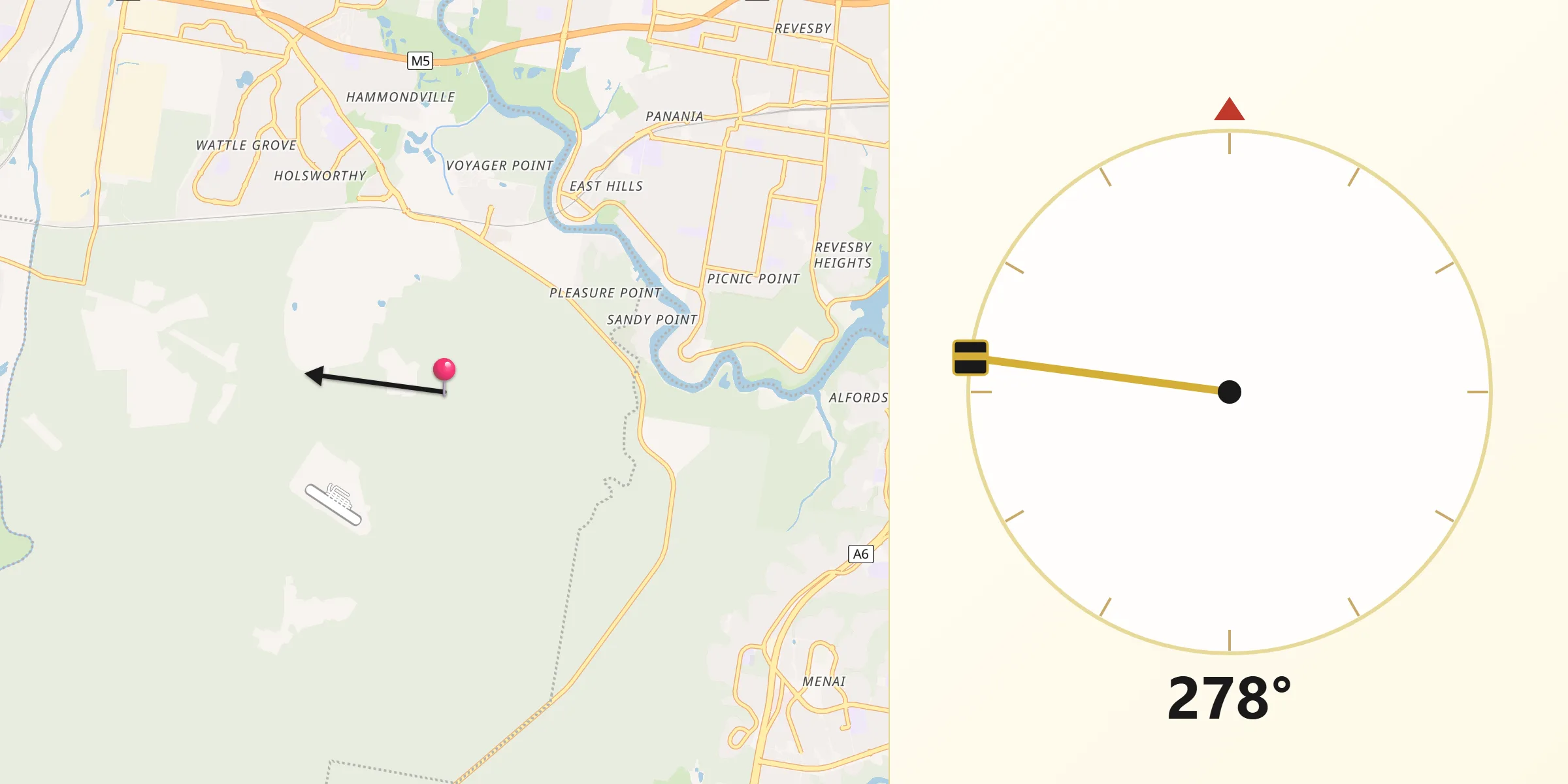 Qibla Direction from Holsworthy
