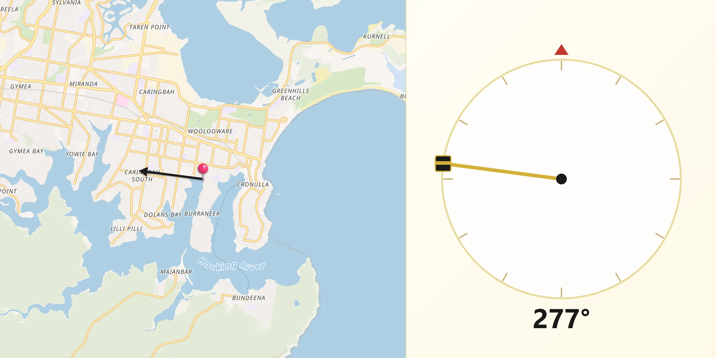 Qibla Direction from Burraneer