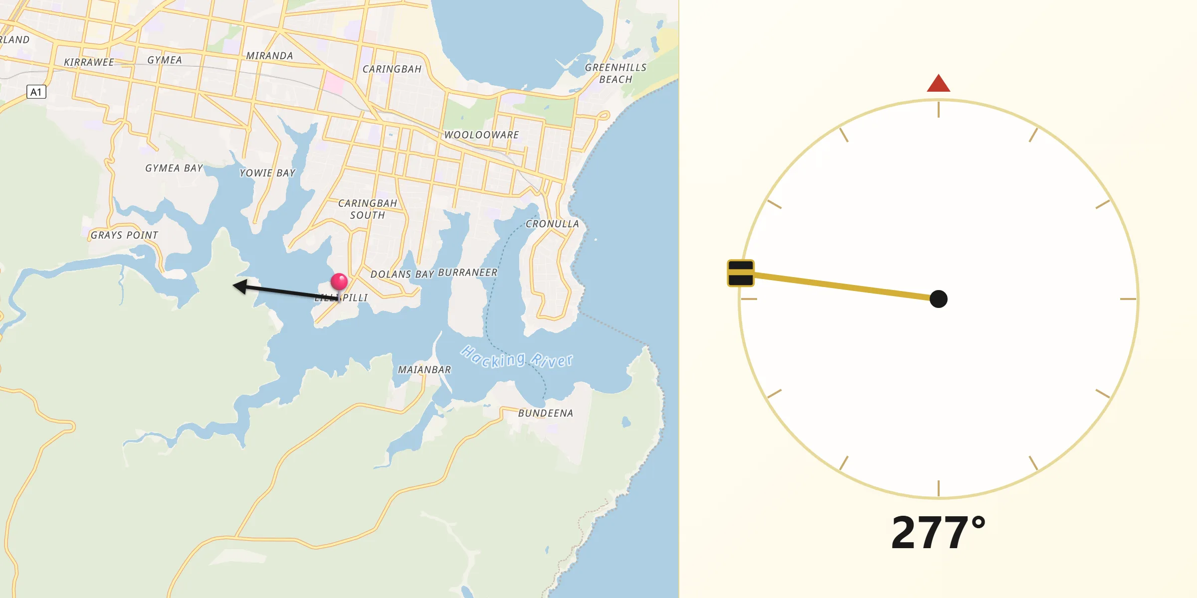 Qibla Direction from Lilli Pilli