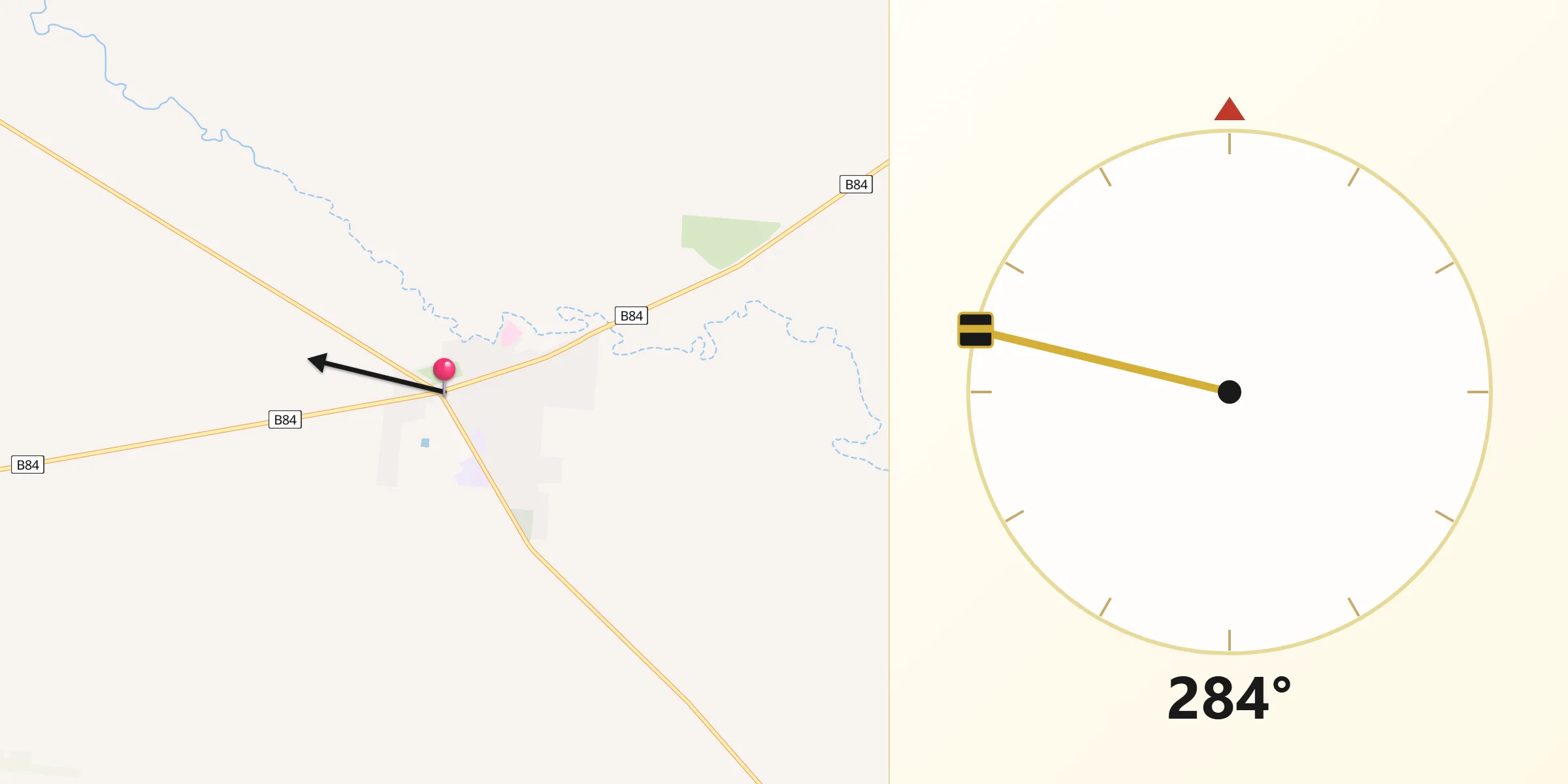 Qibla Direction from Balaklava