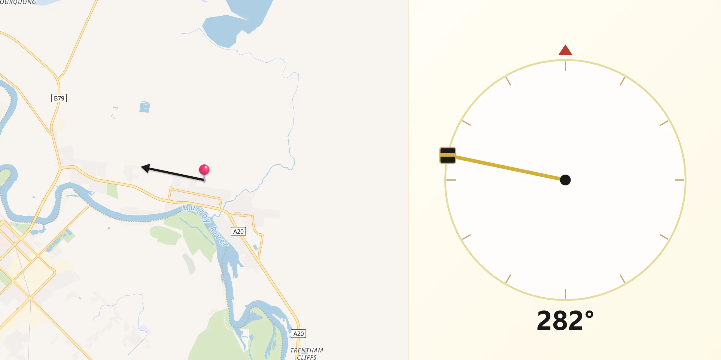 Qibla Direction from Gol Gol