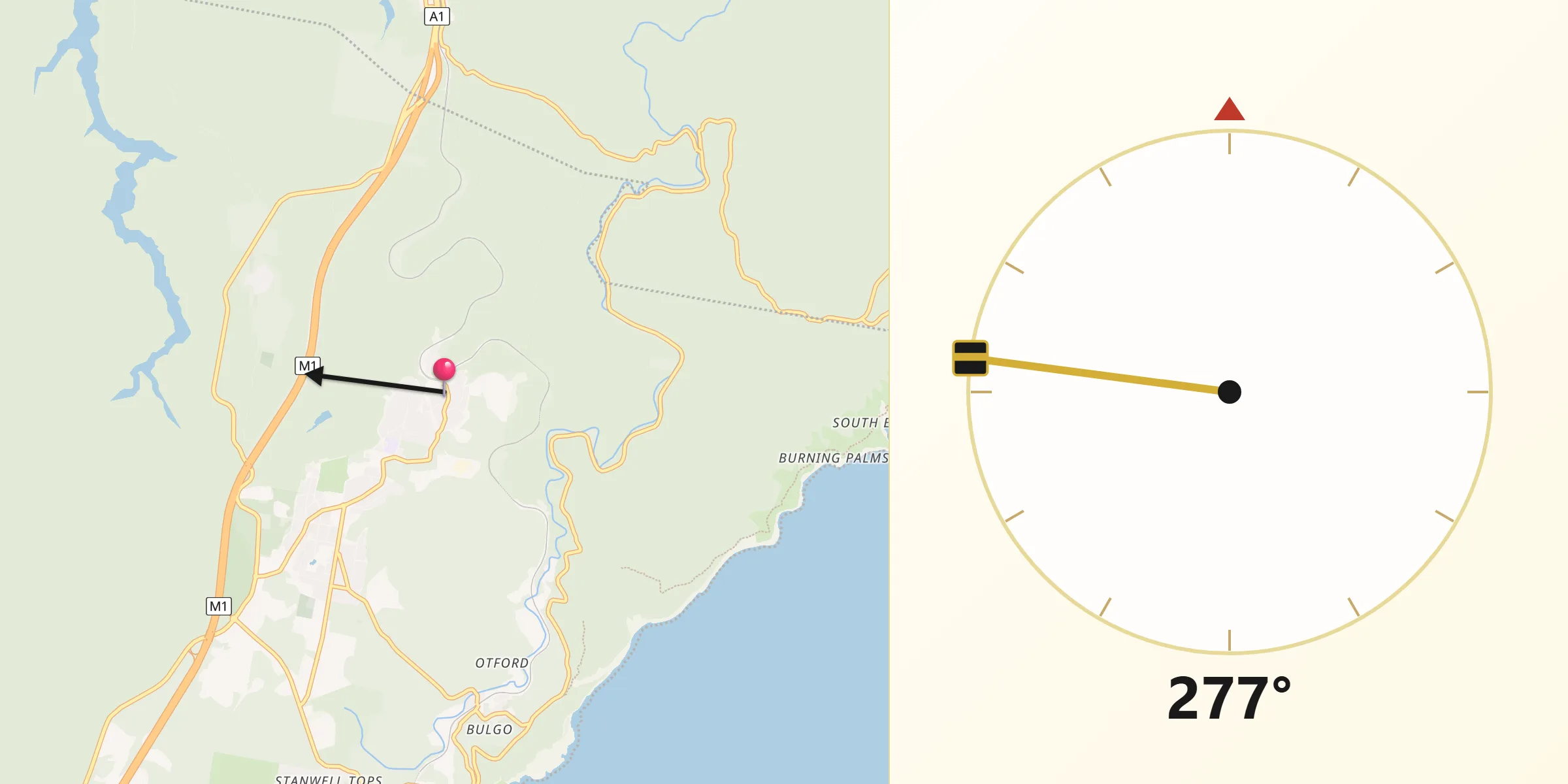 Qibla Direction from Helensburgh