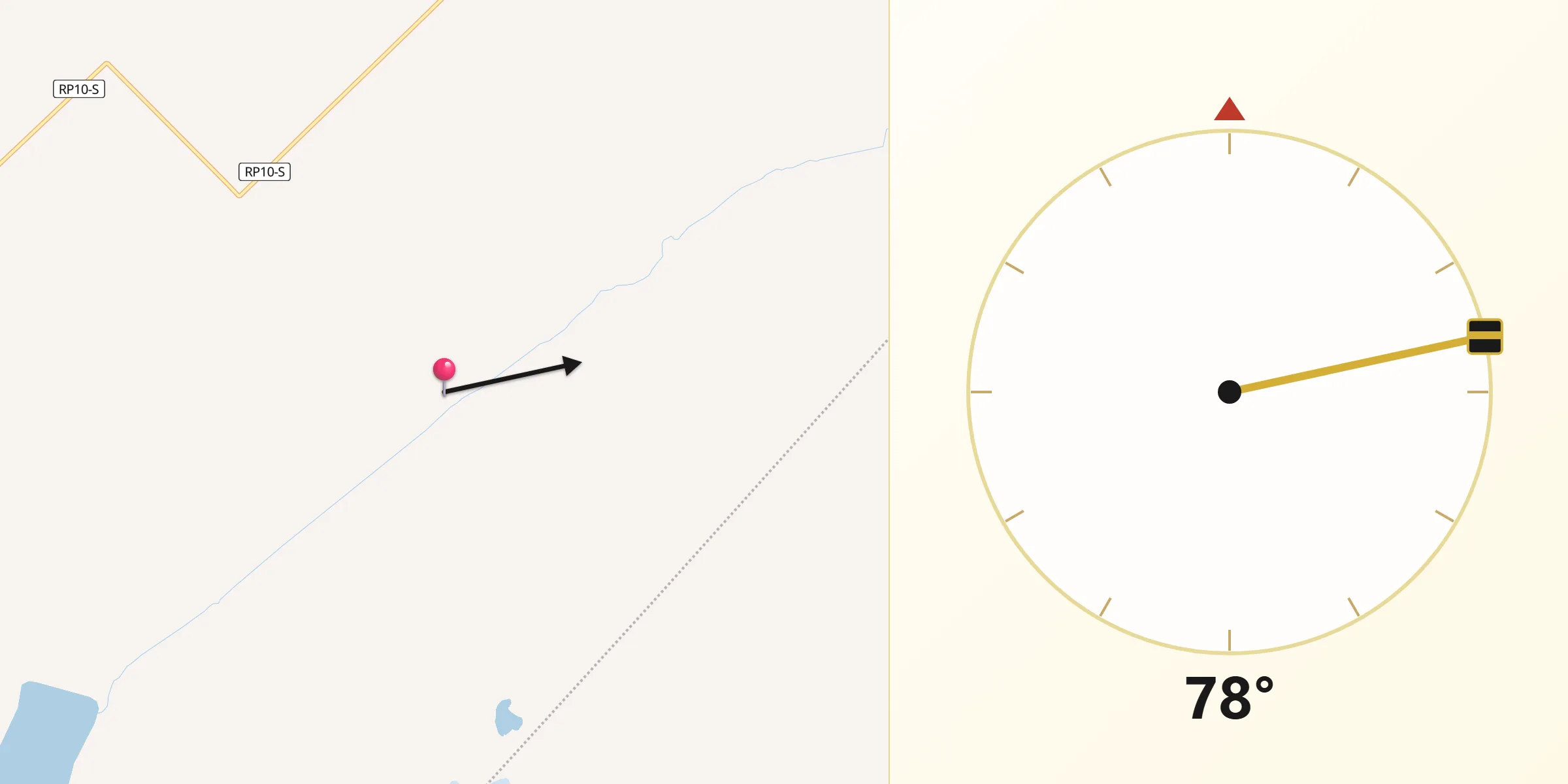 Dirección de la Qibla desde General Arenales
