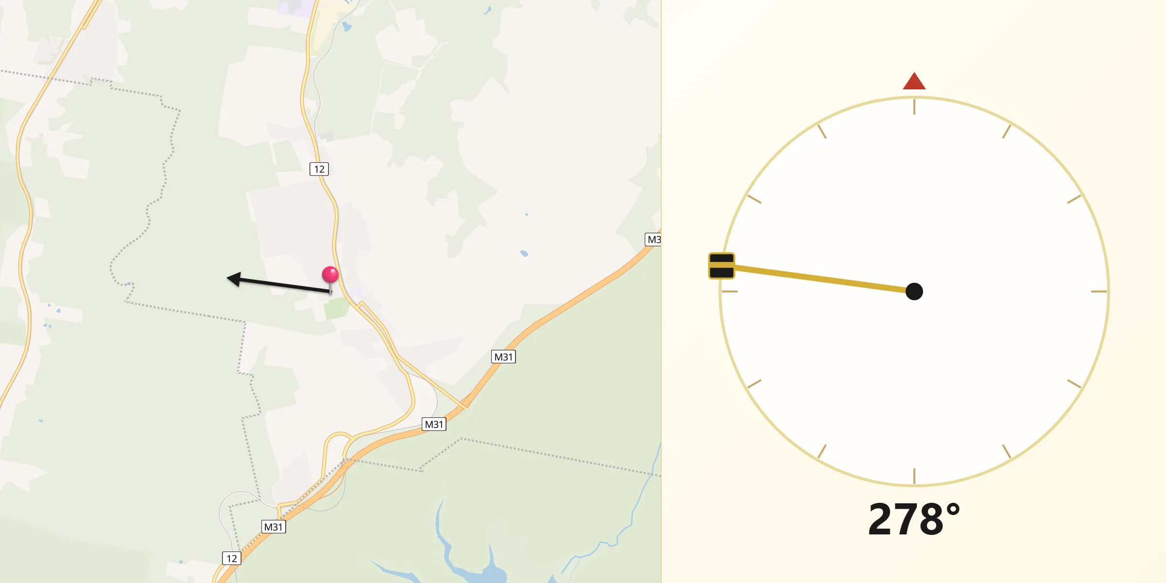 Qibla Direction from Bargo