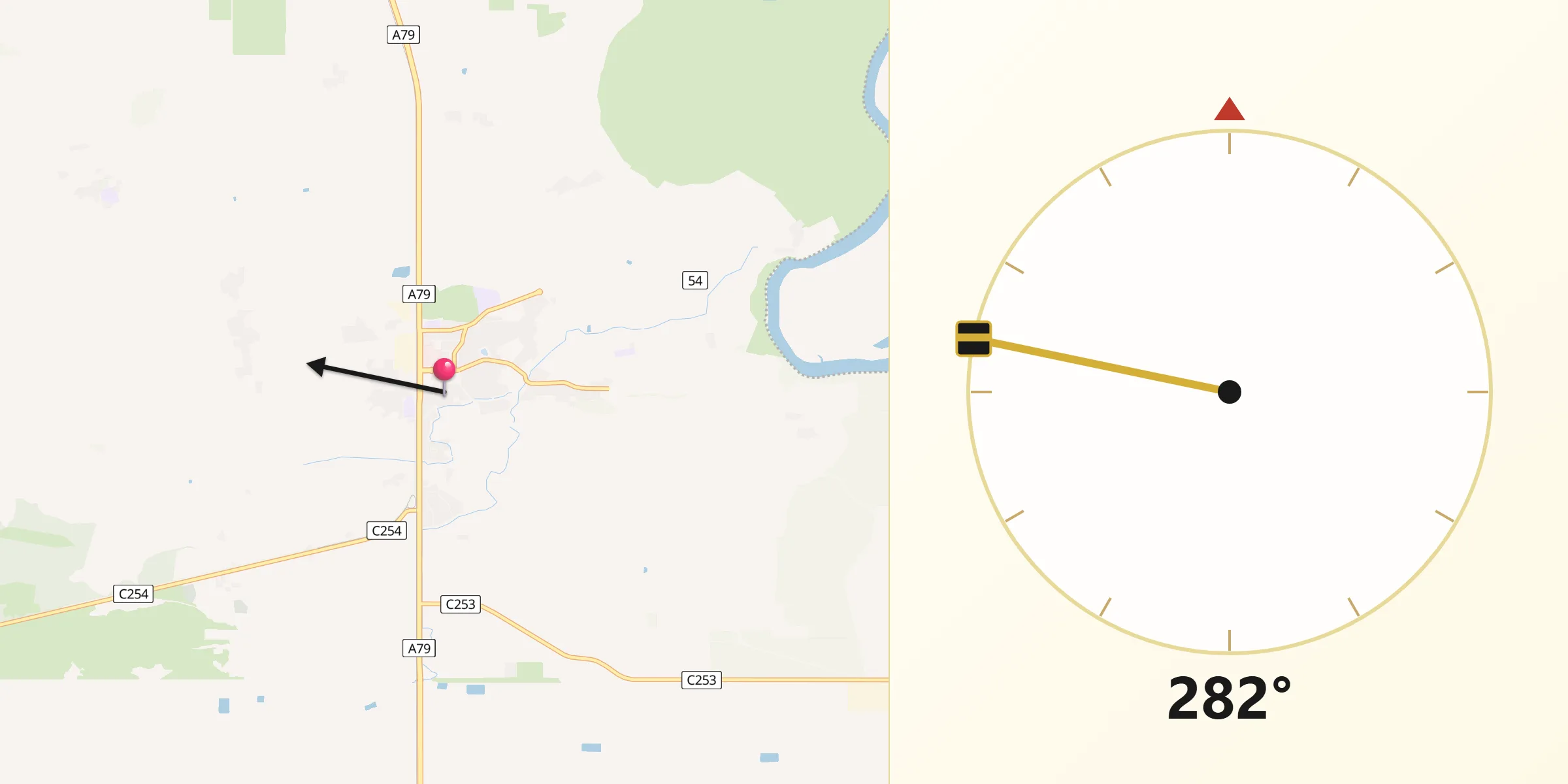 Qibla Direction from Red Cliffs