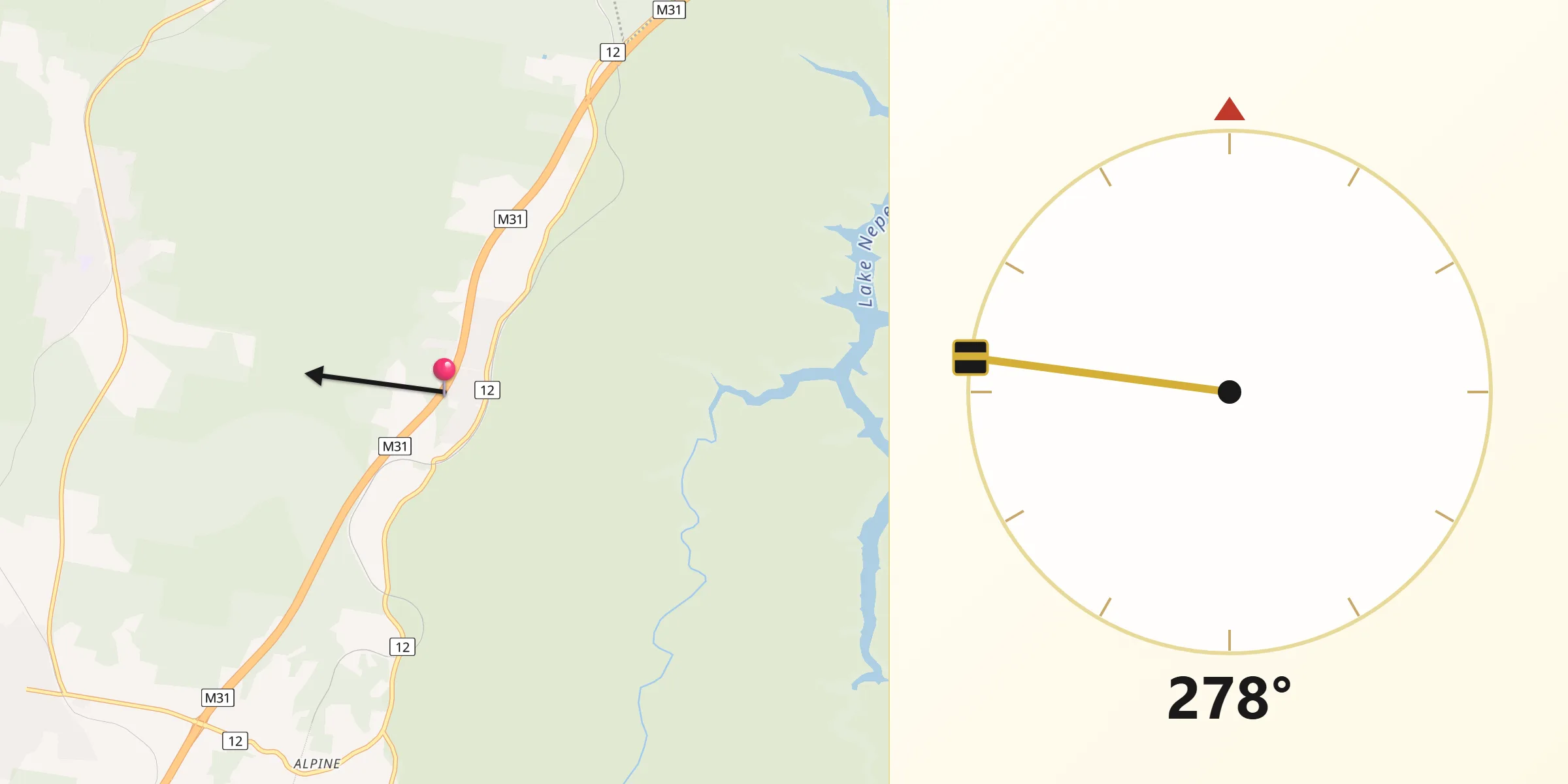 Qibla Direction from Yerrinbool