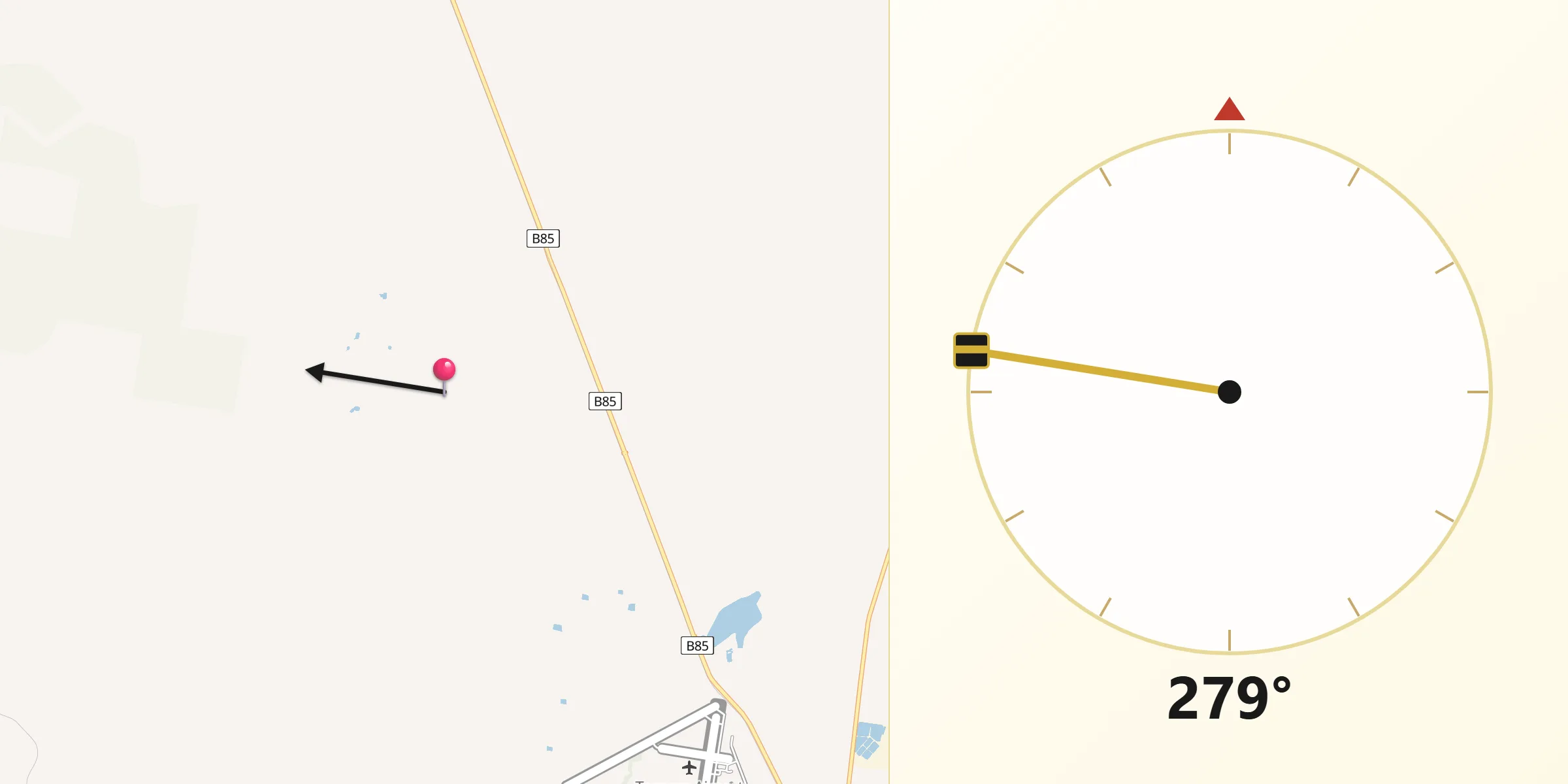Qibla Direction from Temora Municipality