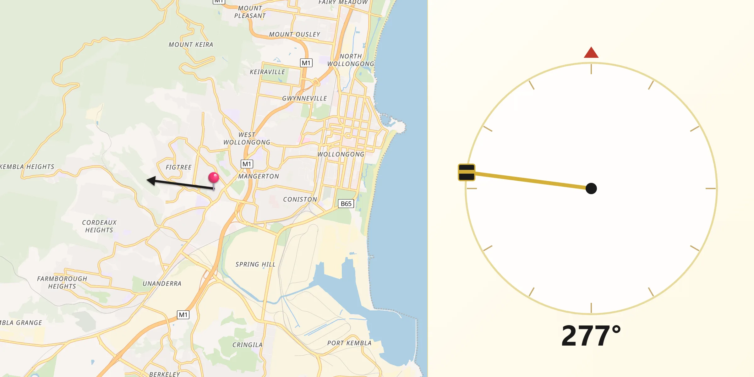 Qibla Direction from Figtree