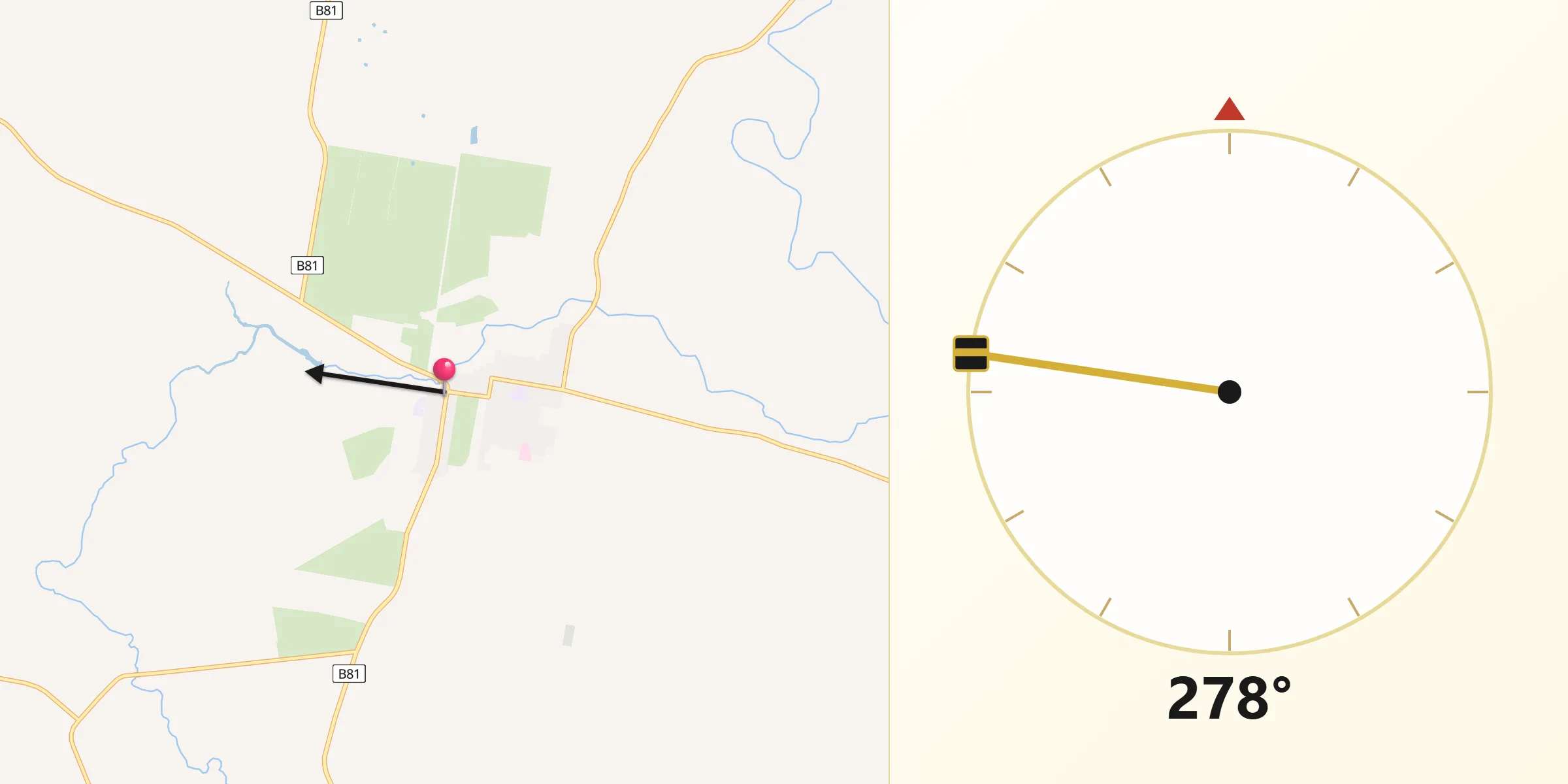 Qibla Direction from Boorowa