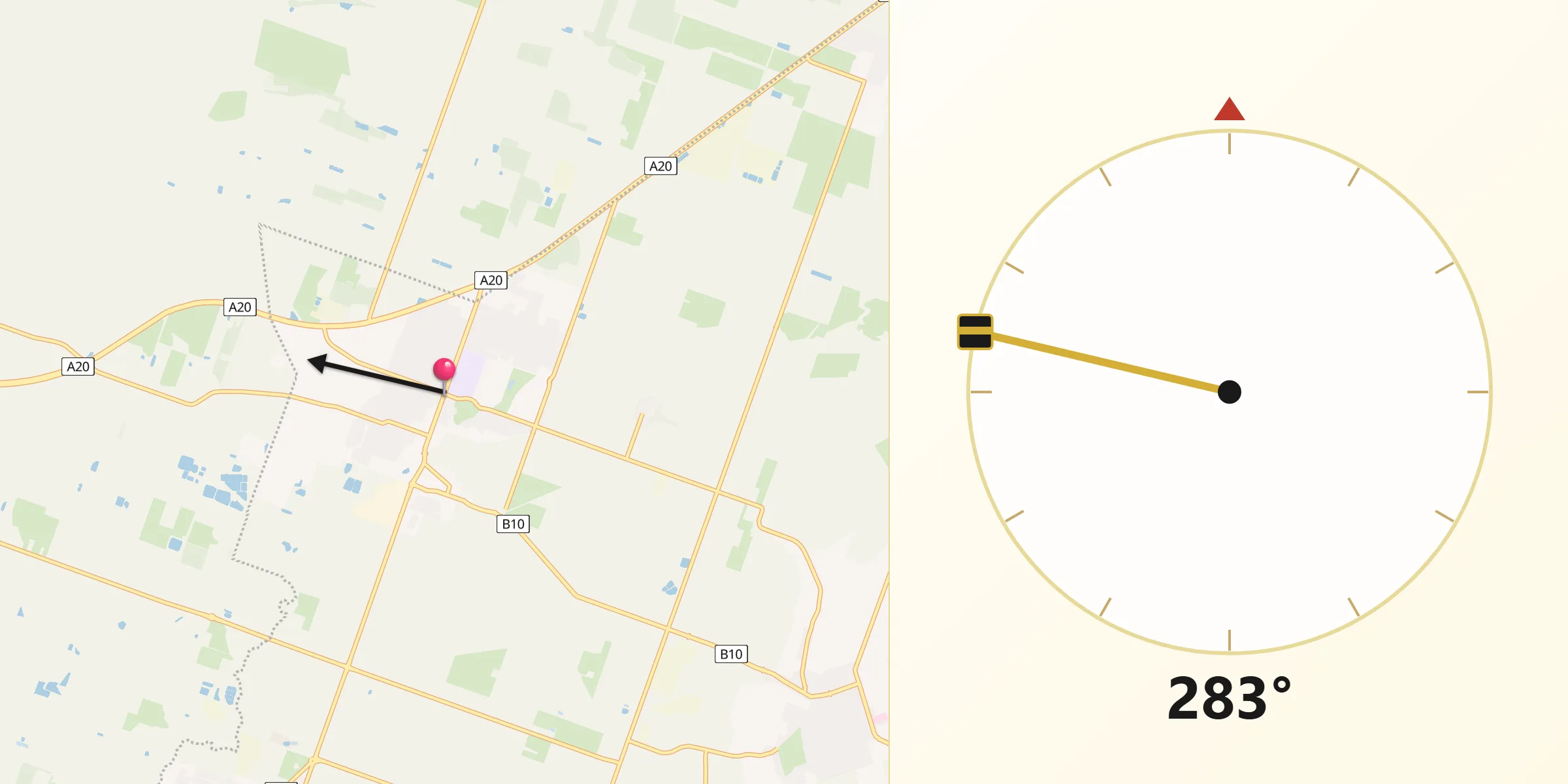 Qibla Direction from Nuriootpa
