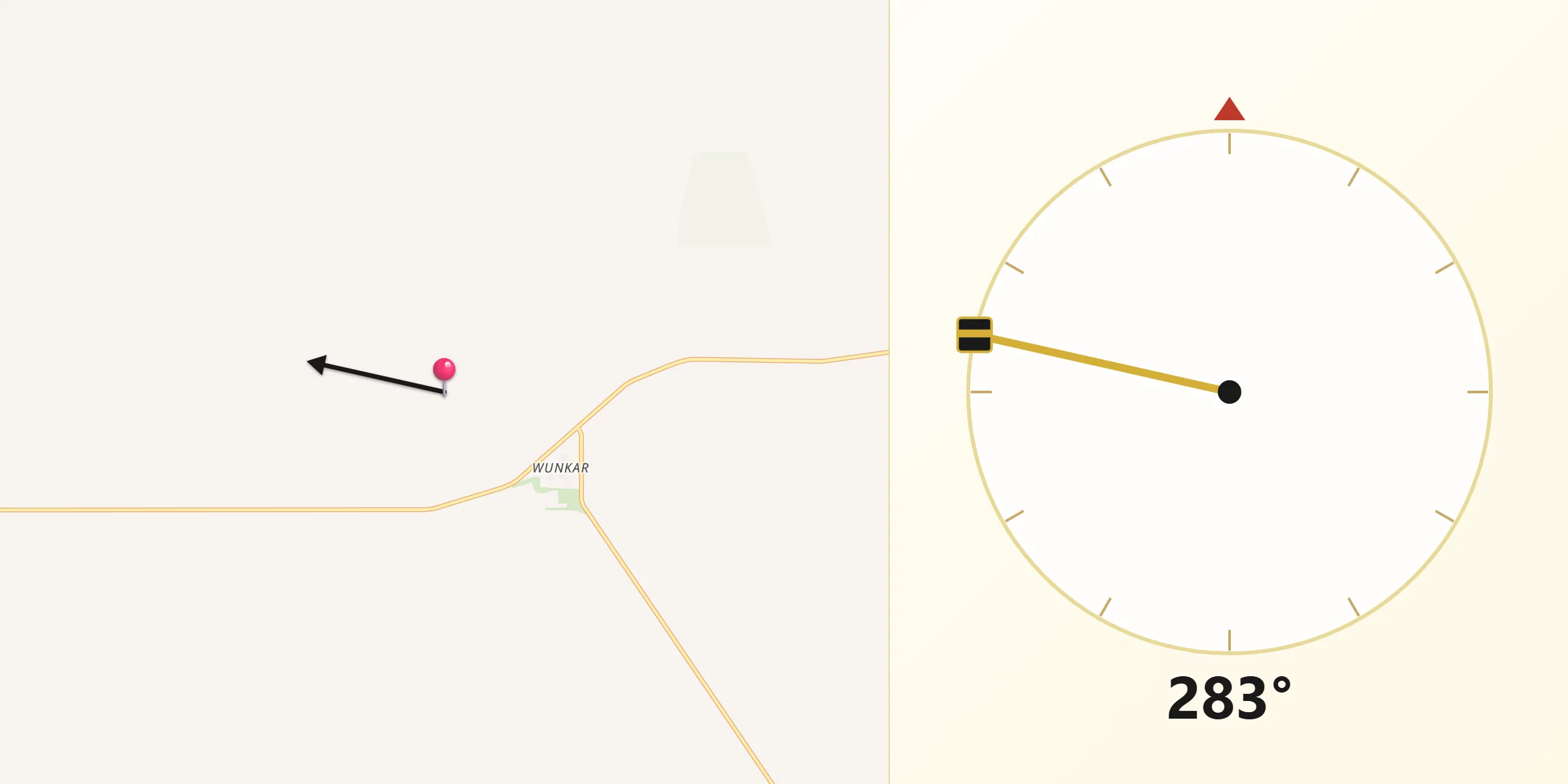 Qibla Direction from Loxton Waikerie