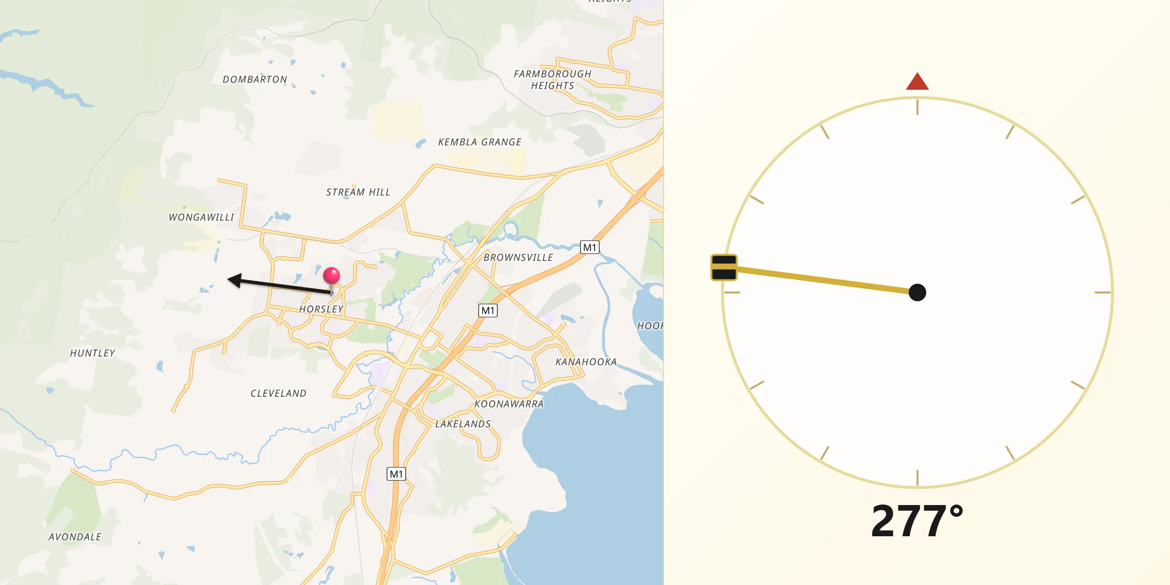 Qibla Direction from Horsley