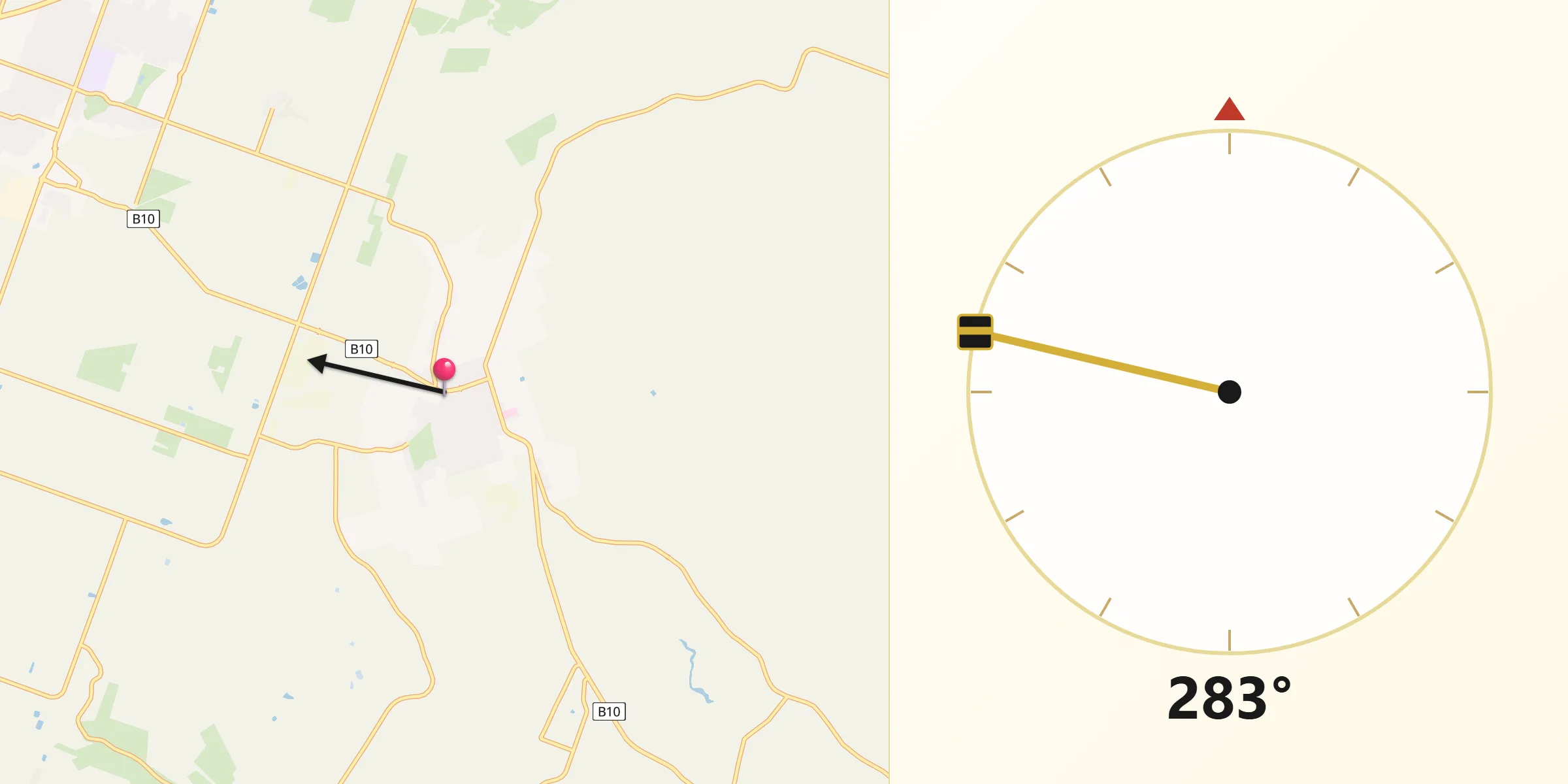 Qibla Direction from Angaston