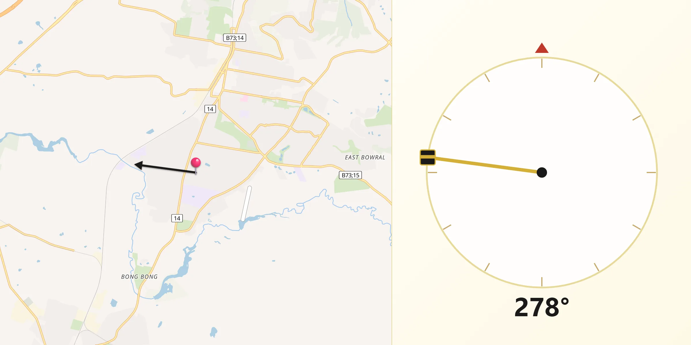 Qibla Direction from Burradoo