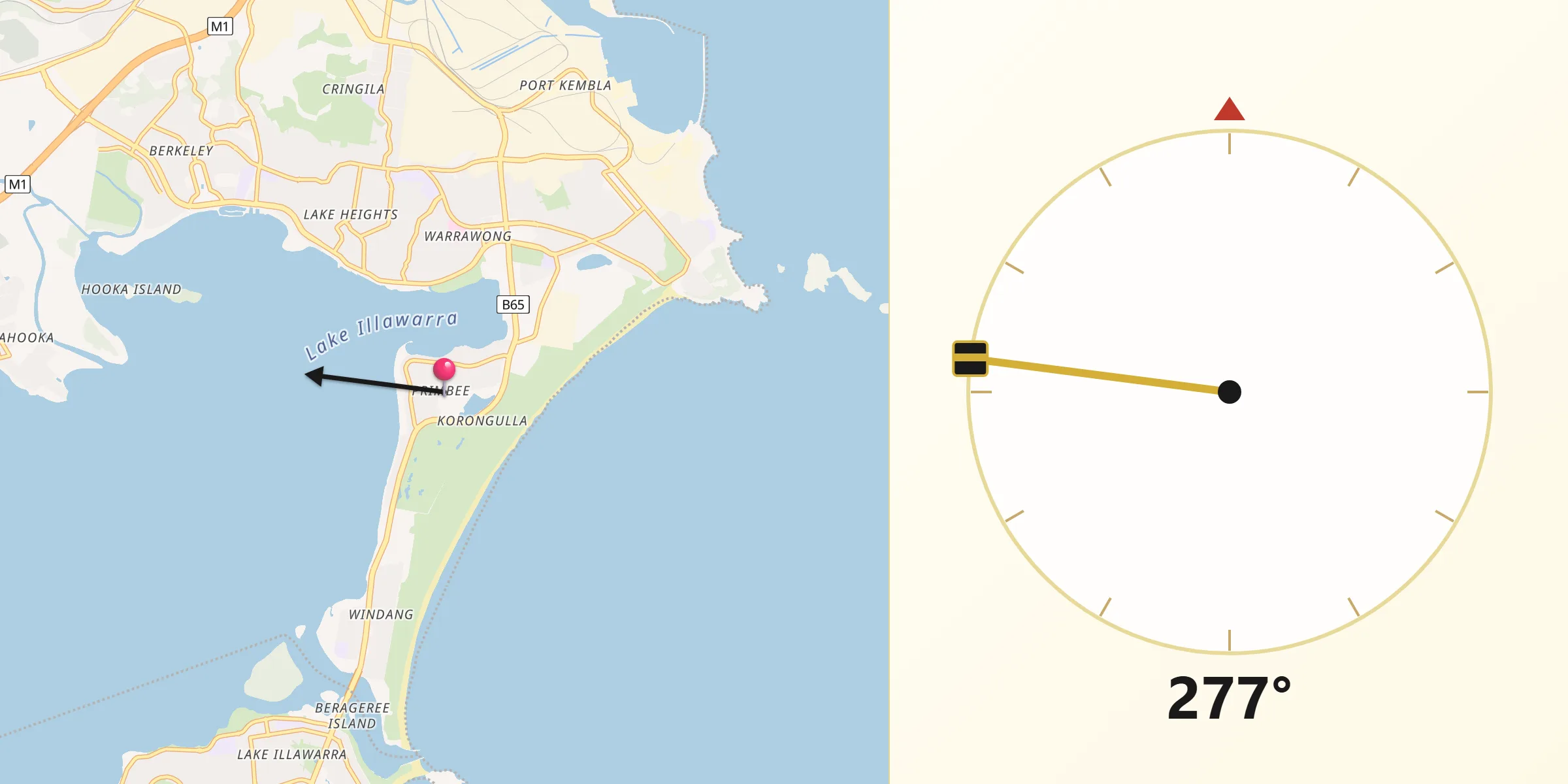 Qibla Direction from Primbee