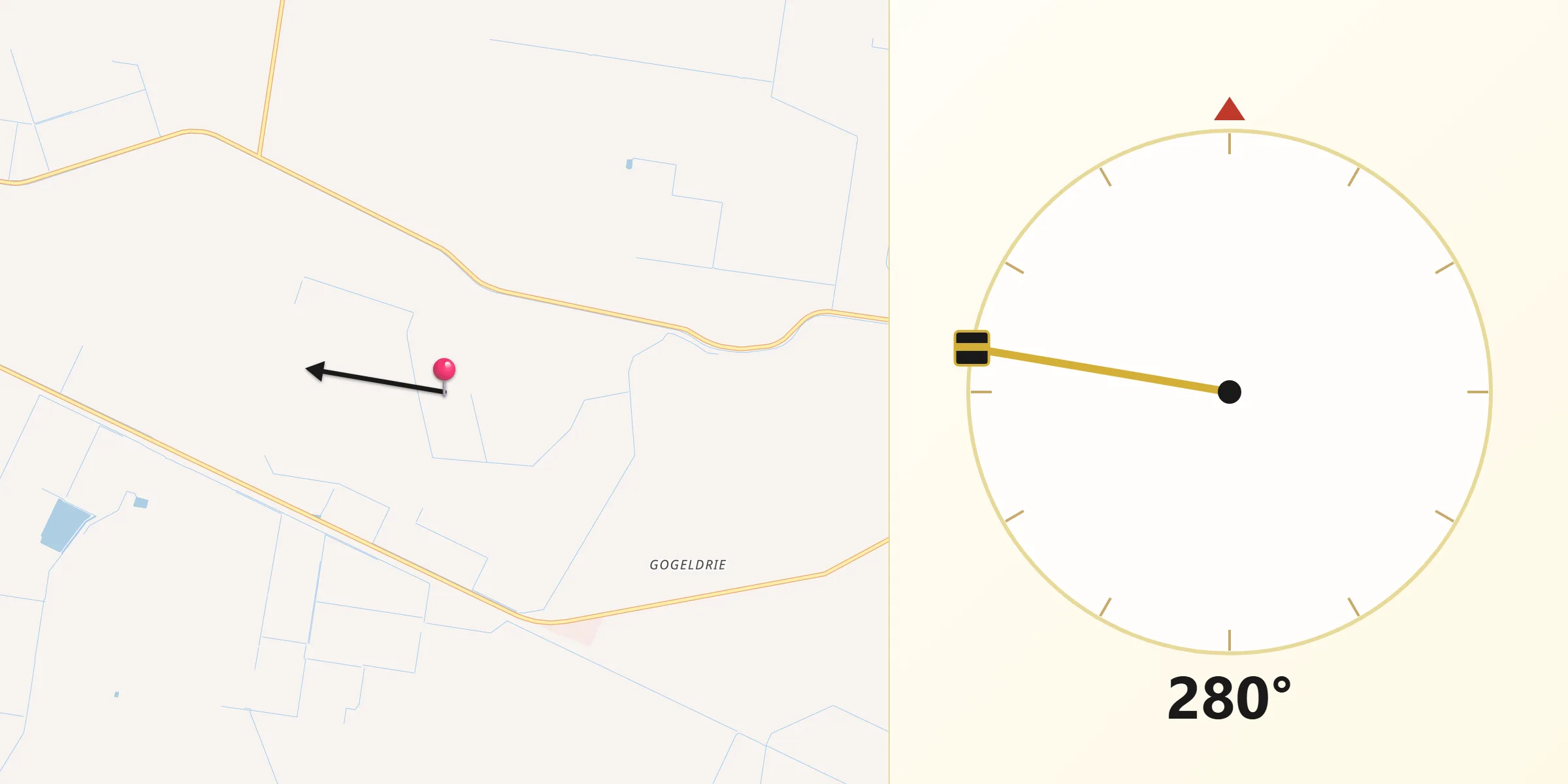 Qibla Direction from Leeton