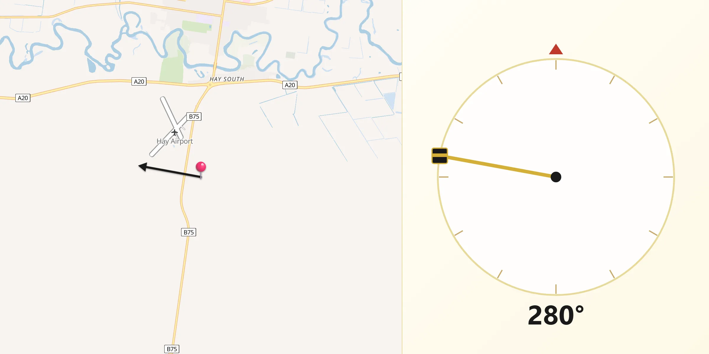 Qibla Direction from Hay