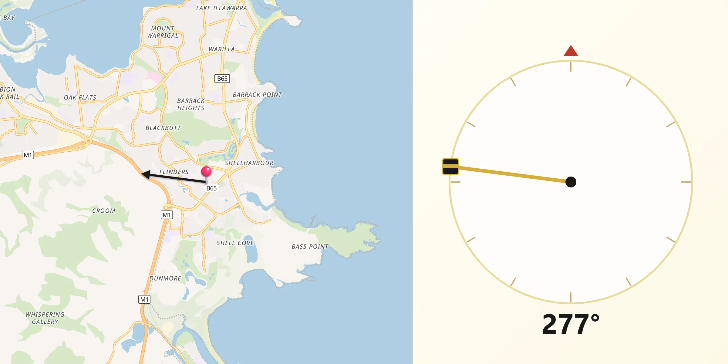 Qibla Direction from Flinders