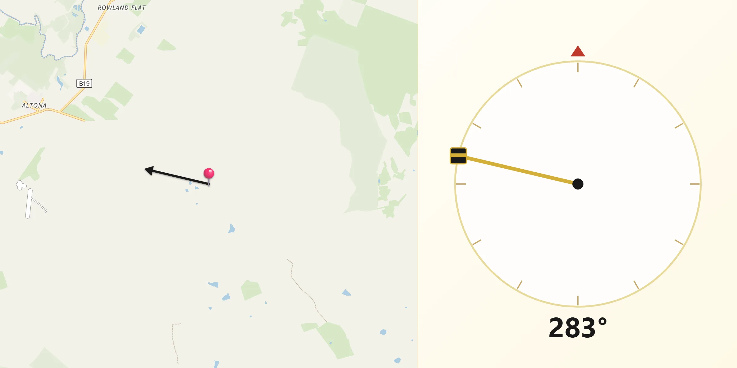 Qibla Direction from Barossa