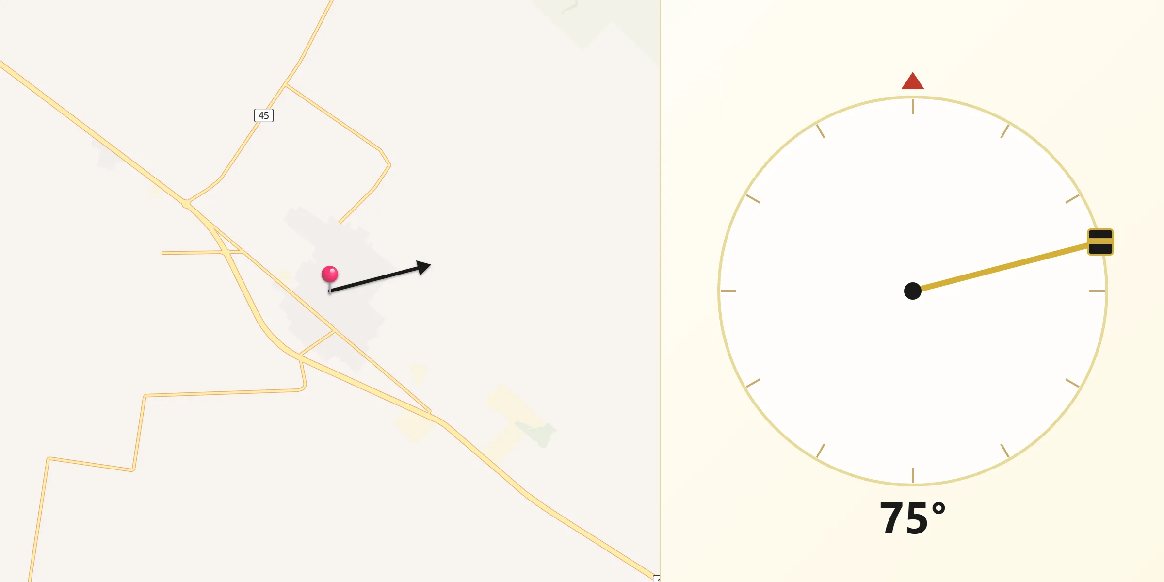 Dirección de la Qibla desde Libertad